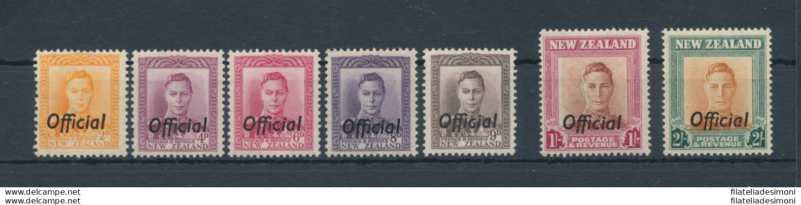 1947-51 NEW ZEALAND  - Stanley Gibbons N. O152/O158 - Official Stamps - MNH** - Autres & Non Classés