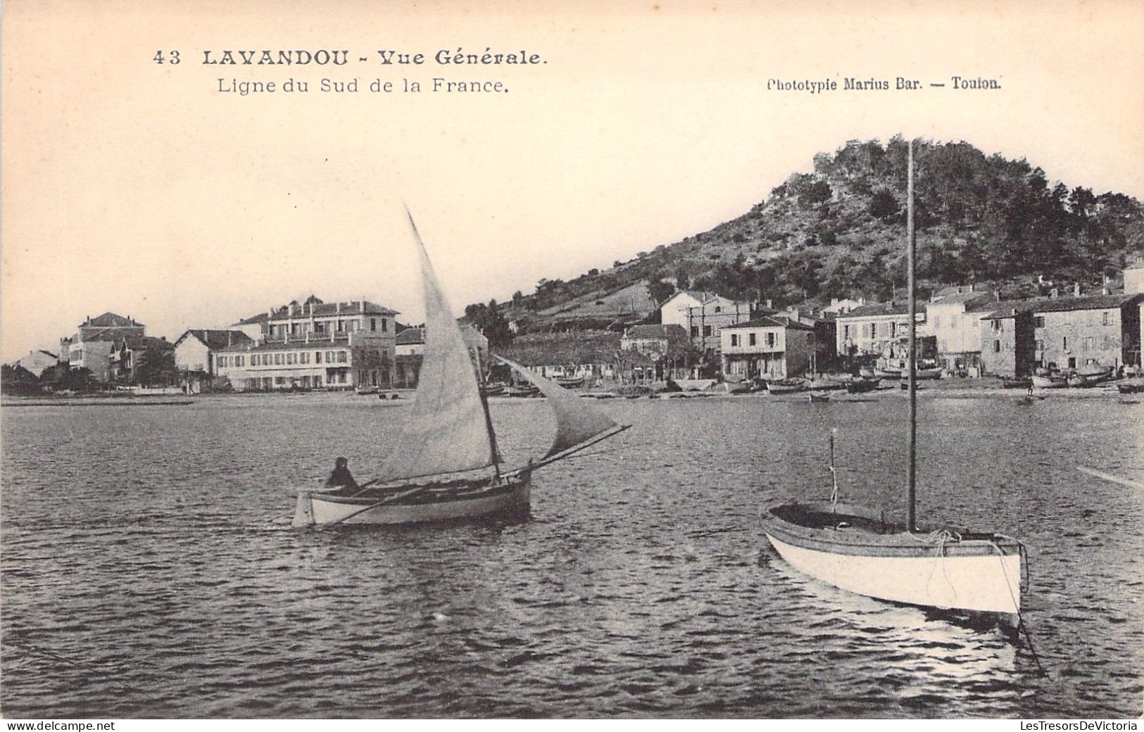 FRANCE - Lavandou - Ligne Du Sud De La France - Bateau - Carte Postale Ancienne - Le Lavandou