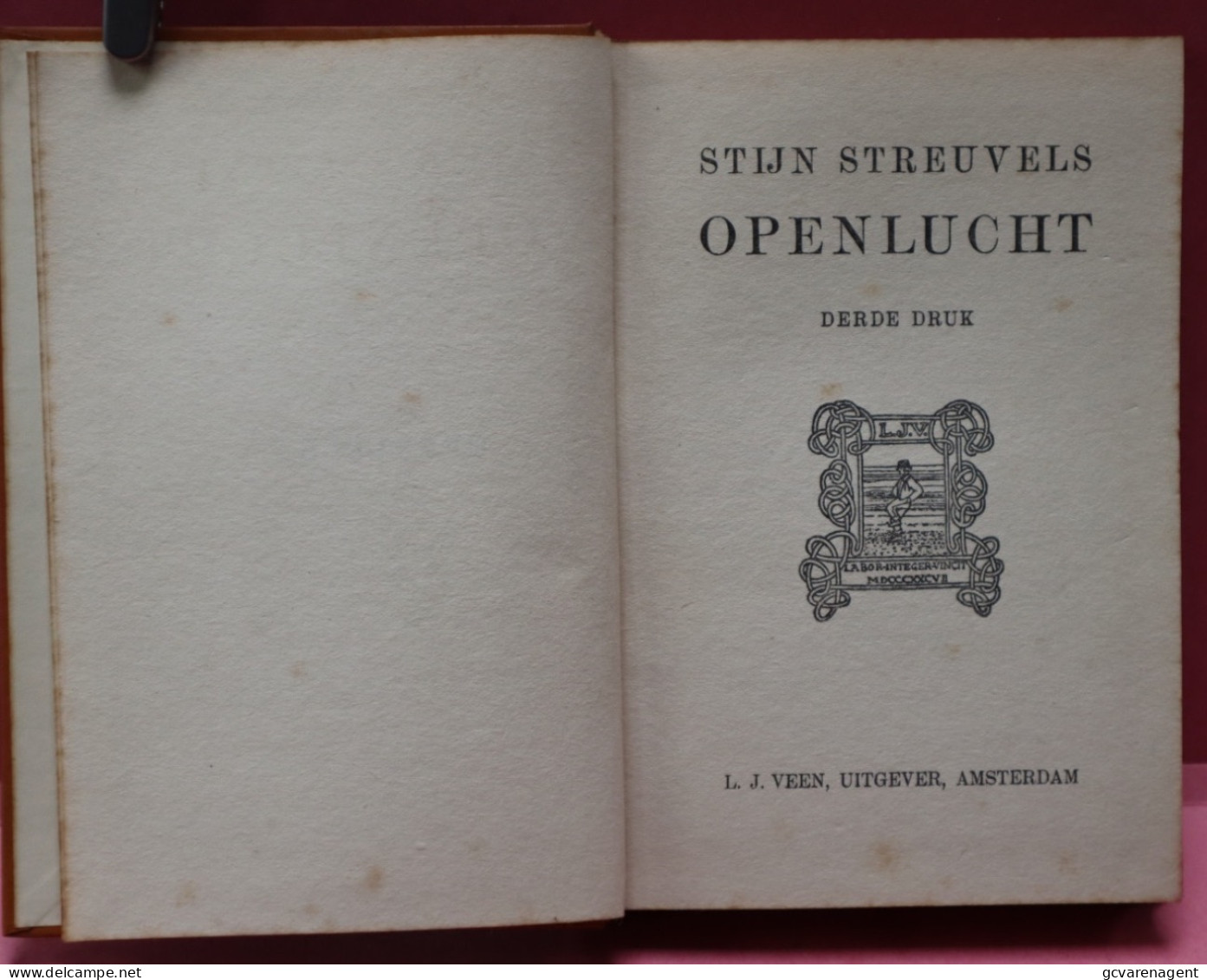 STIJN STREUVELS  OPENLUCHT - HARDE COVER 3de DRUK - DEGELIJKE STAAT - 135 BLZ - 17.5 X 12 CM  ZIE SCANS - Literatuur