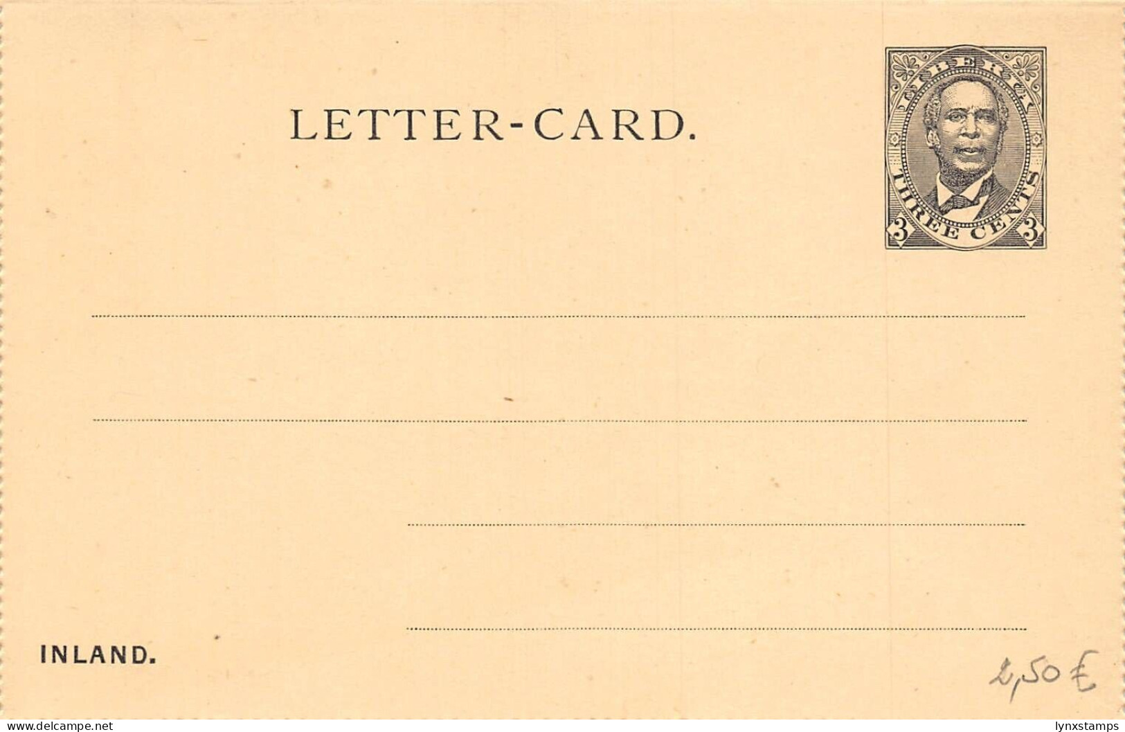 G021 Liberia Unused Postal Stationery 3 Cents - Liberia