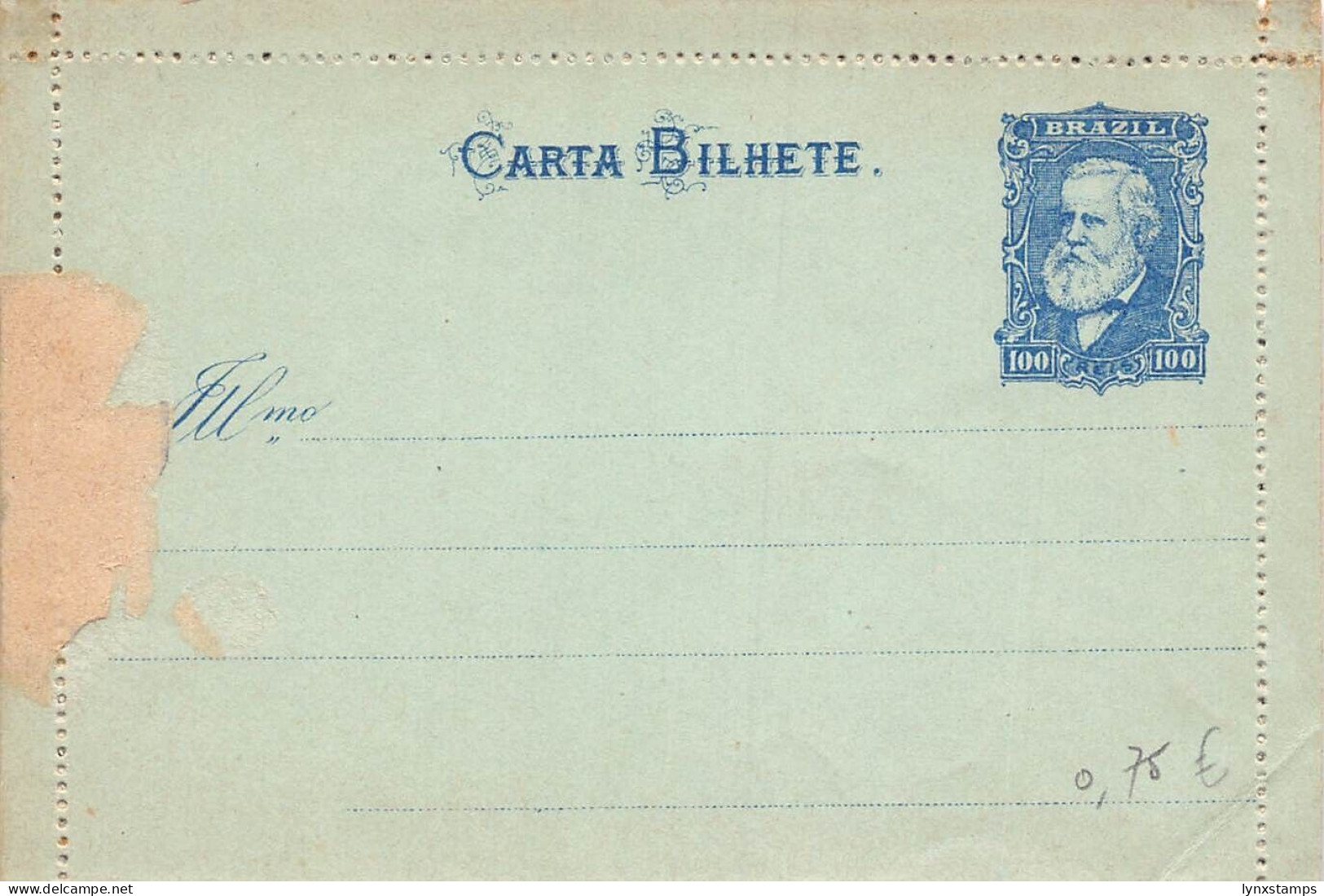 G021 Brazil , Unused Postal Stationery 100 Reis - Entiers Postaux