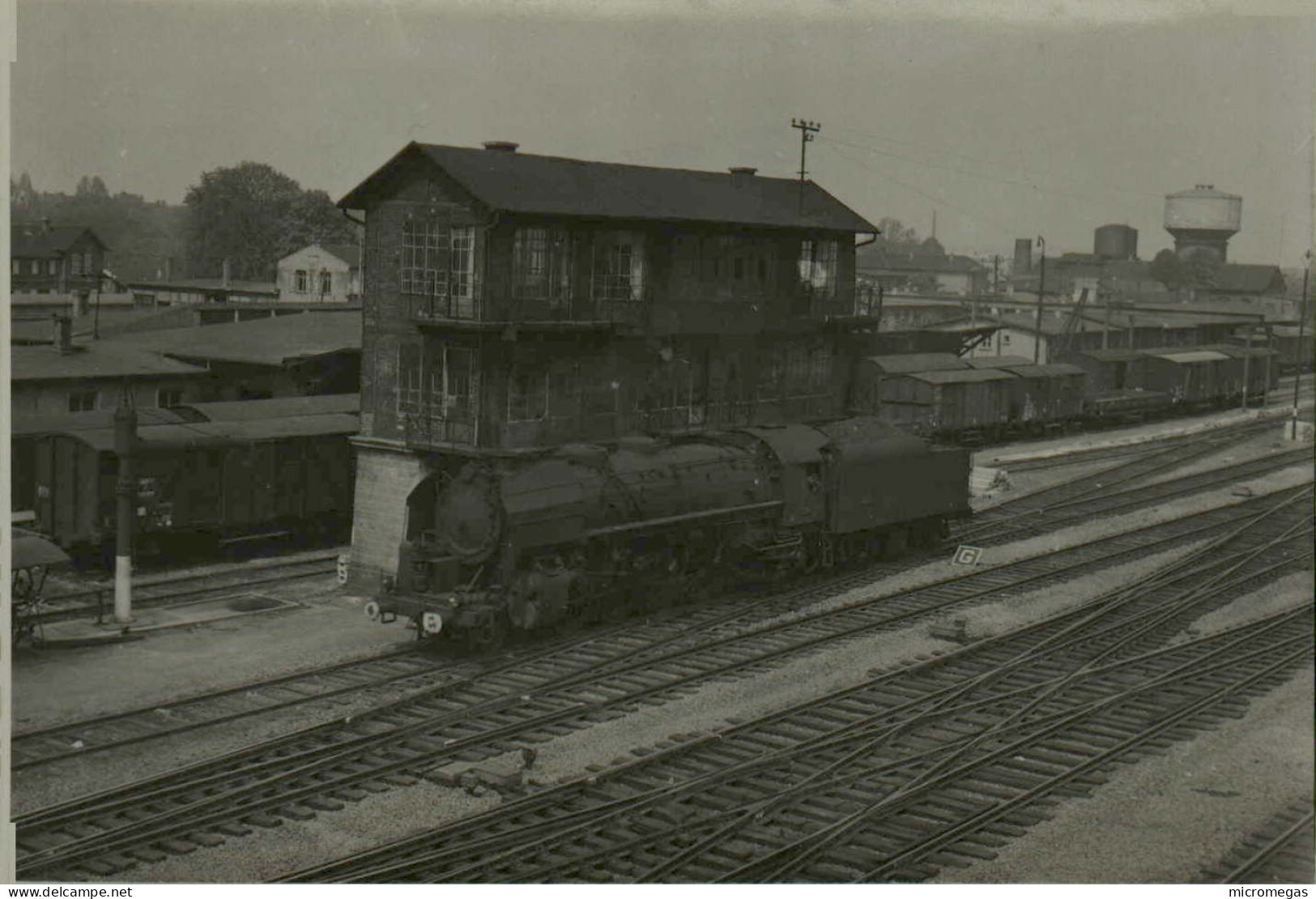 Reproduction "La Vie Du Rail" - Locomotive 141 R Devant La Porte D'aiguillage De Thionville - 12 X 8.5 Cm. - Eisenbahnen