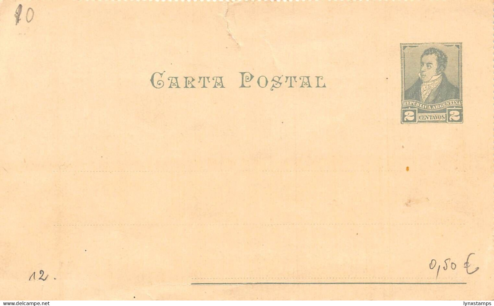 G021 Argentina Unused Postal Stationery 2 Centavos. - Ganzsachen