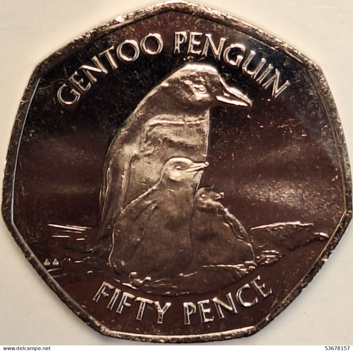 Falkland Islands - 50 Pence 2021AA, Gentoo Penguin, UC# 120 (#3864) - Falklandeilanden