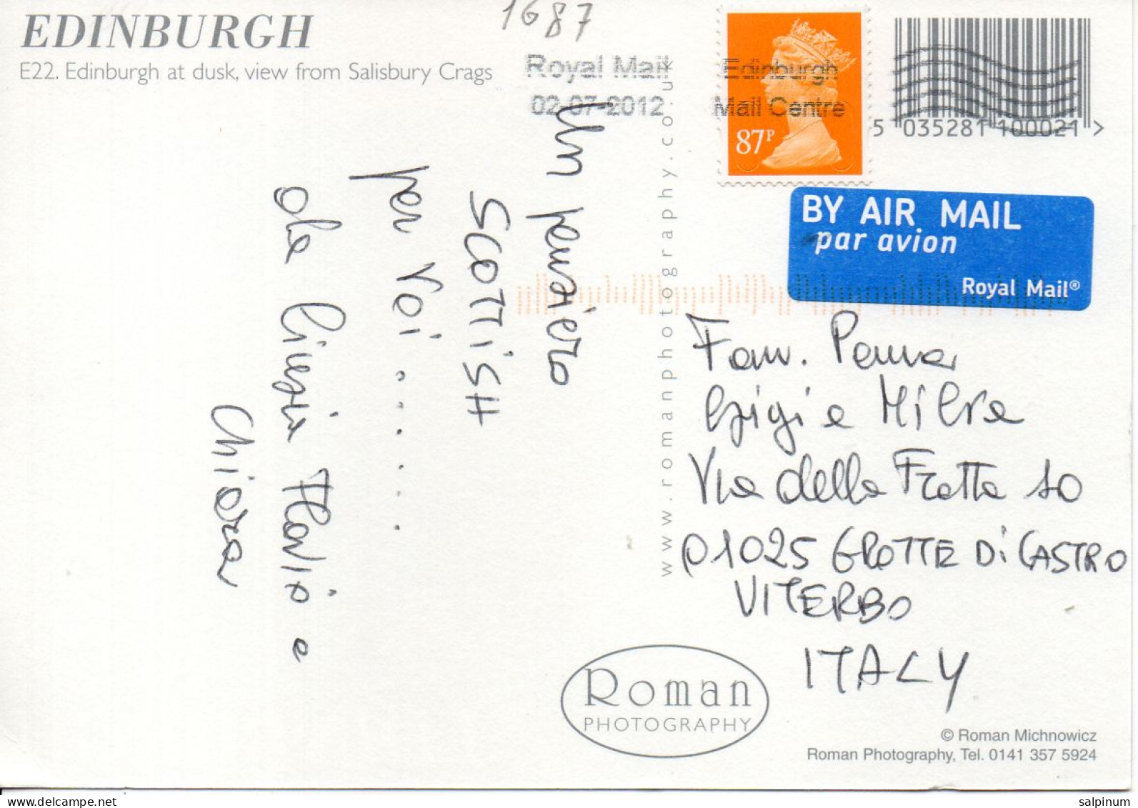 Philatelic Postcard With Stamps Sent From UNITED KINGDOM To ITALY - Brieven En Documenten