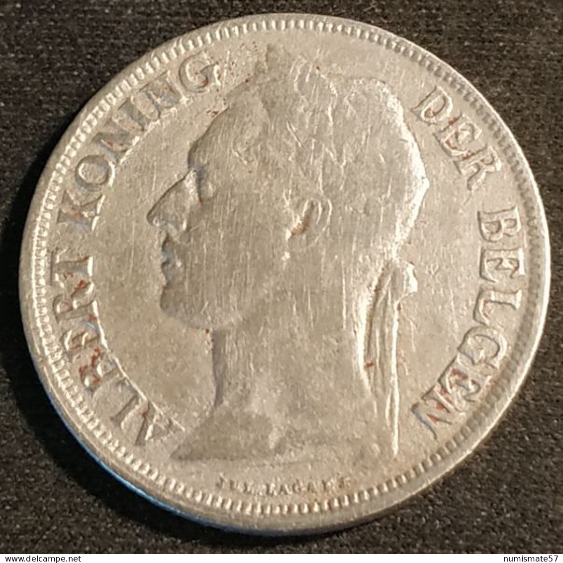 CONGO BELGE - 1 FRANC 1926 ( Légende NL) - KM 21 - 1910-1934: Albert I