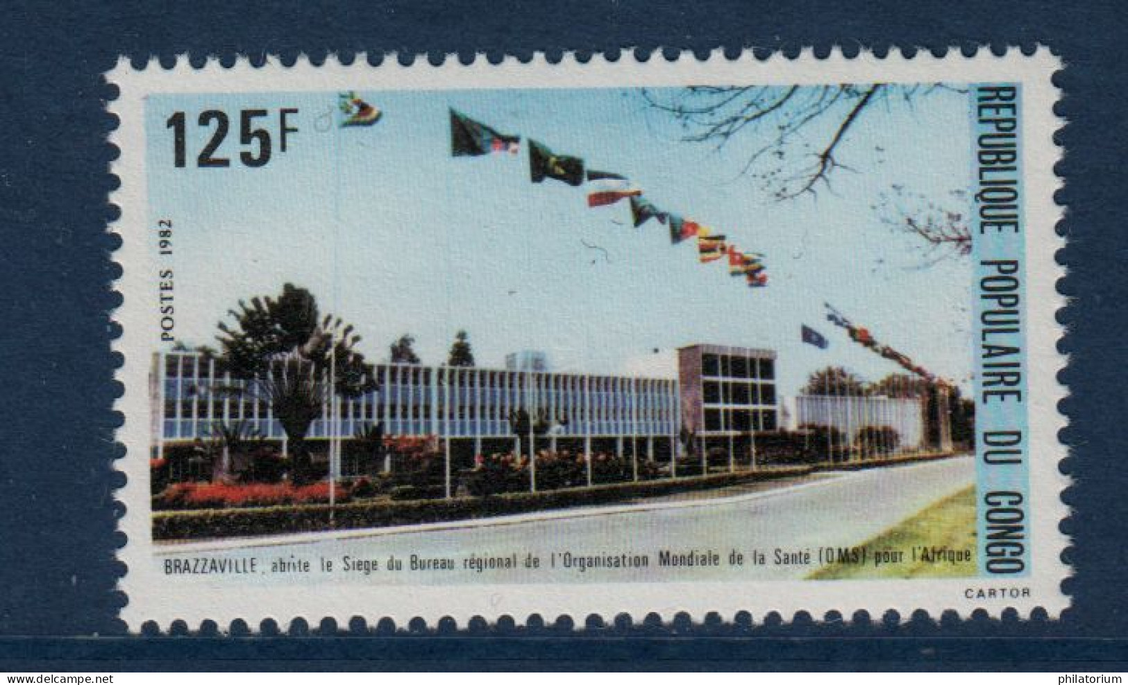 Congo, **, Yv 682, Mi 876, SG 867, Siège Africain De L'OMS, - Nuevas/fijasellos