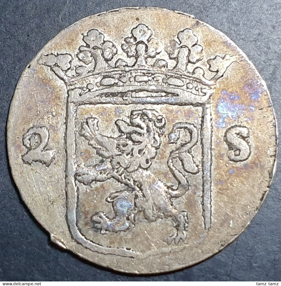 Provincial Dutch Netherlands Traiectum Utrecht 2 Stuiver 1786 Silver - Provincial Coinage