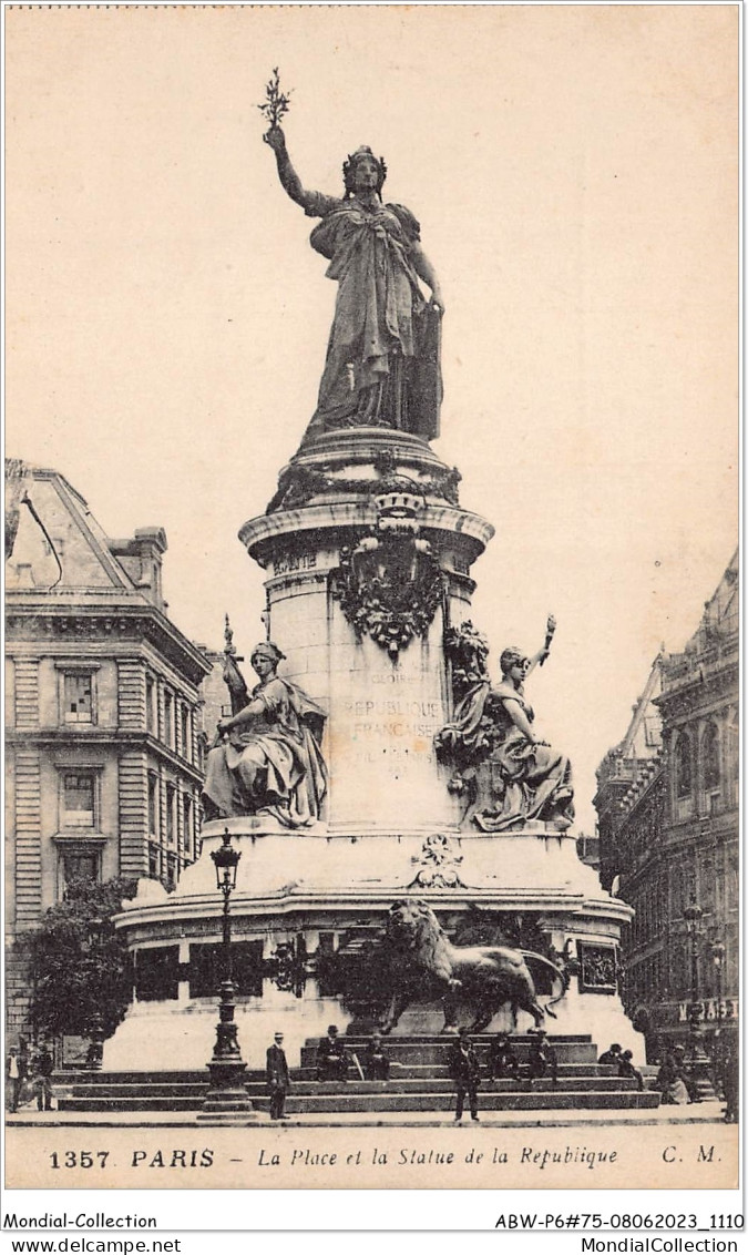 ABWP6-75-0531 - PARIS - La Place Et La Statue De La République - Statue