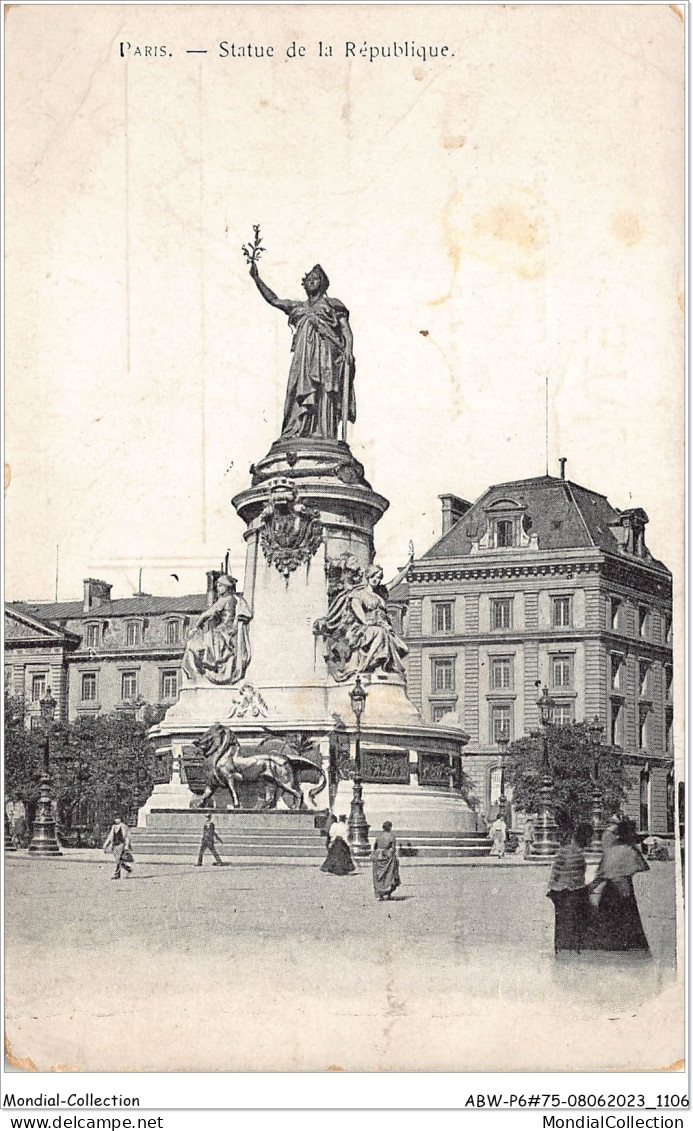 ABWP6-75-0529 - PARIS - Statue De La République - Standbeelden