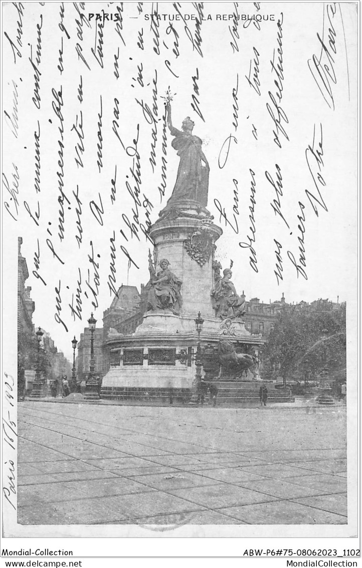 ABWP6-75-0527 - PARIS - La Statue De La République - Standbeelden