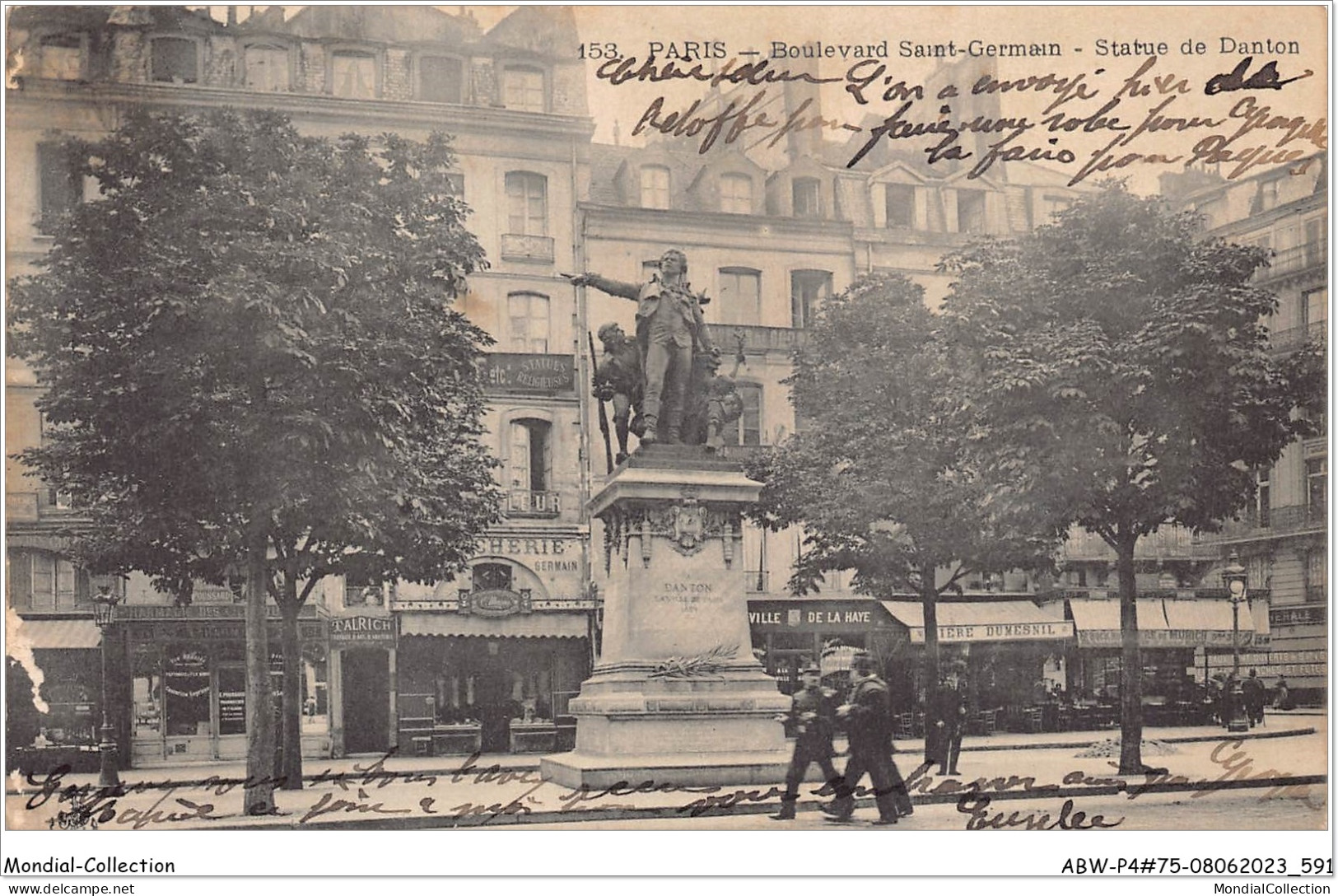 ABWP4-75-0271 - PARIS - Boulevard Saint-germain - Statue De Danton - Estatuas