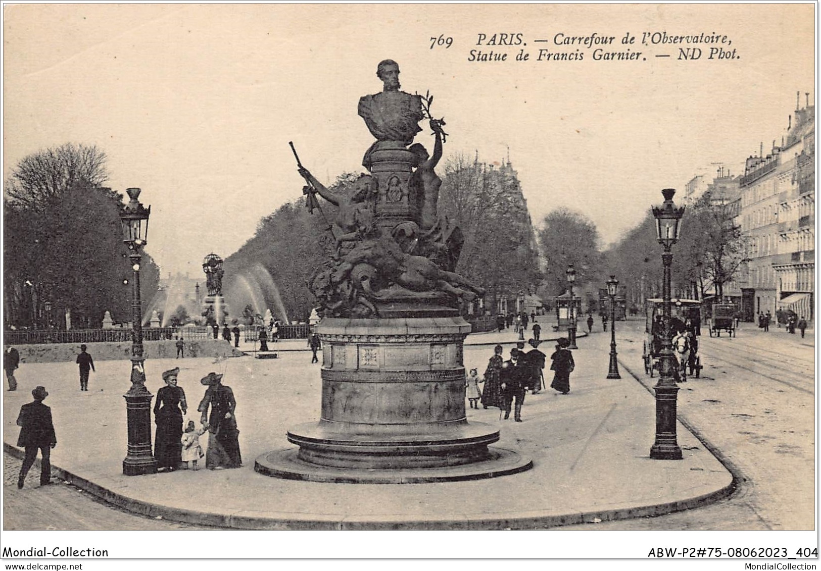 ABWP2-75-0177 - PARIS - Carrefour De L'observatoire - Statue De Francis Garnier  - Statues