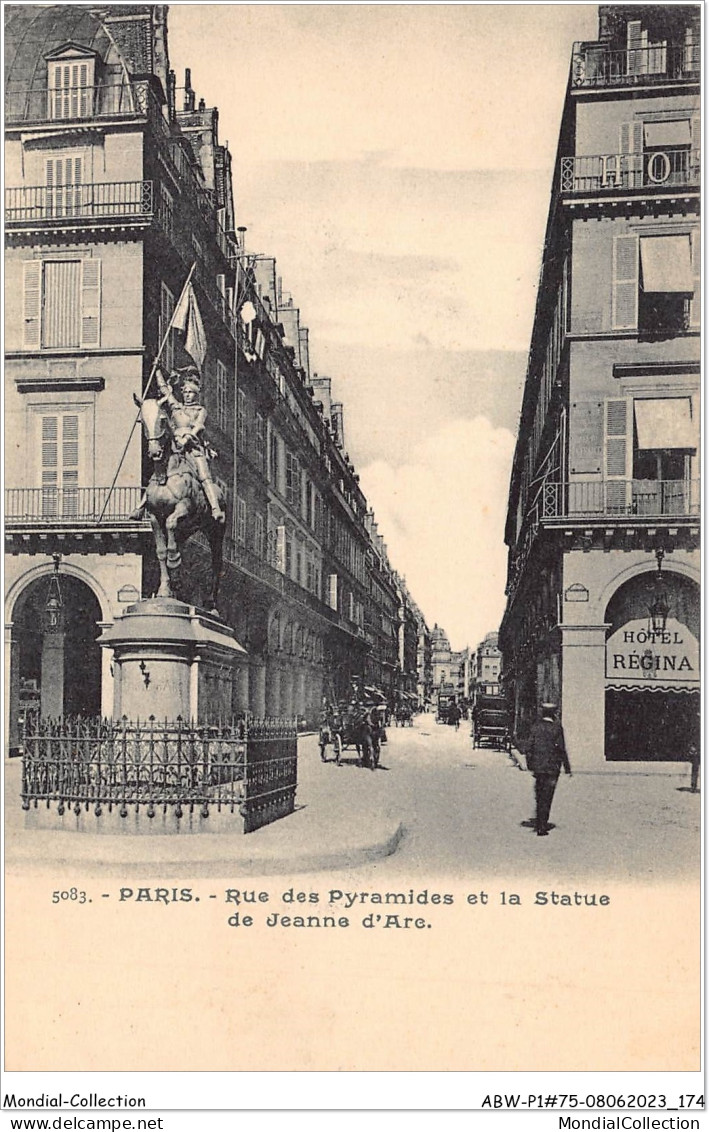 ABWP1-75-0062 - PARIS - Rue Des Pyramides Et La Statue De Jeanne D'arc - Statues