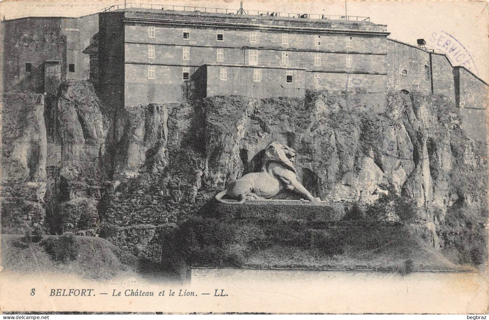 BELFORT   LION ET CHATEAU SCULPTURE - Belfort – Le Lion