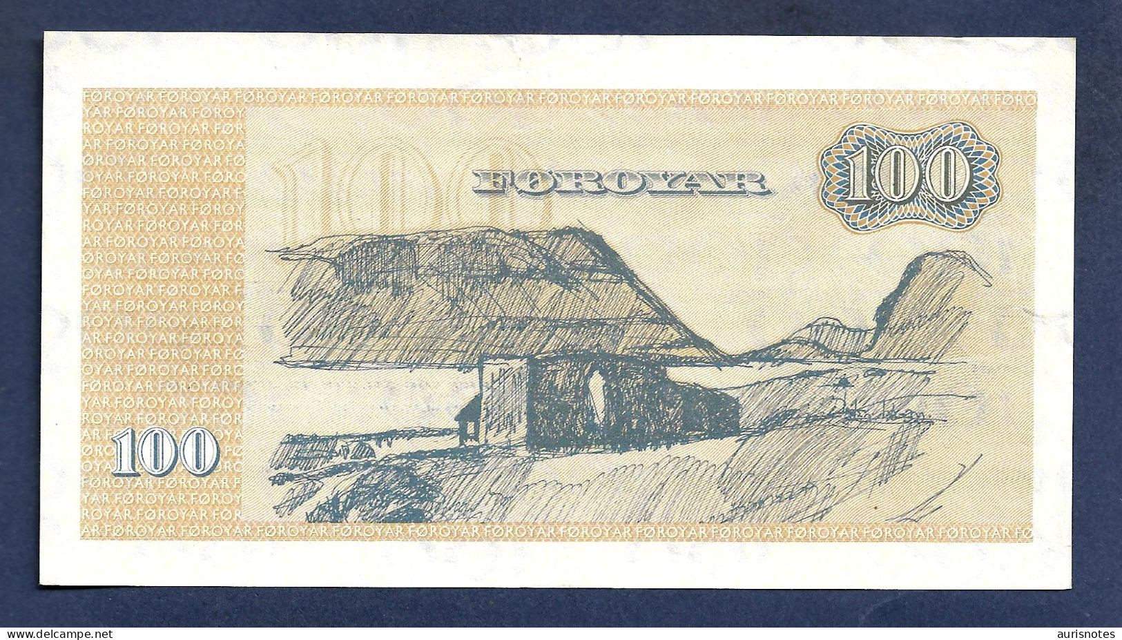 Faeroe Islands 100 Kronur 1949 (1975) P18a EF Or Better - Féroé (Iles)