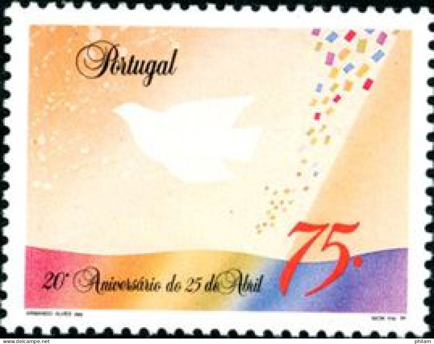 PORTUGAL 1994 - 20ème Anniversaire Du 25 Avril - 1 V. - Unused Stamps