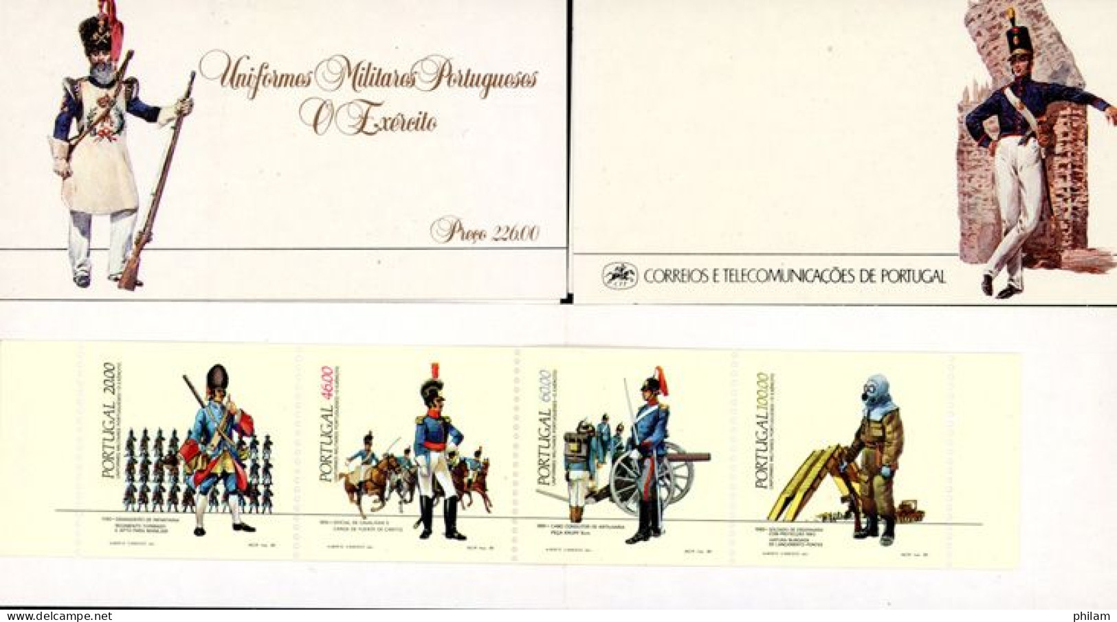 PORTUGAL 1985 - Uniformes Militaires - III - Carnet - Booklets