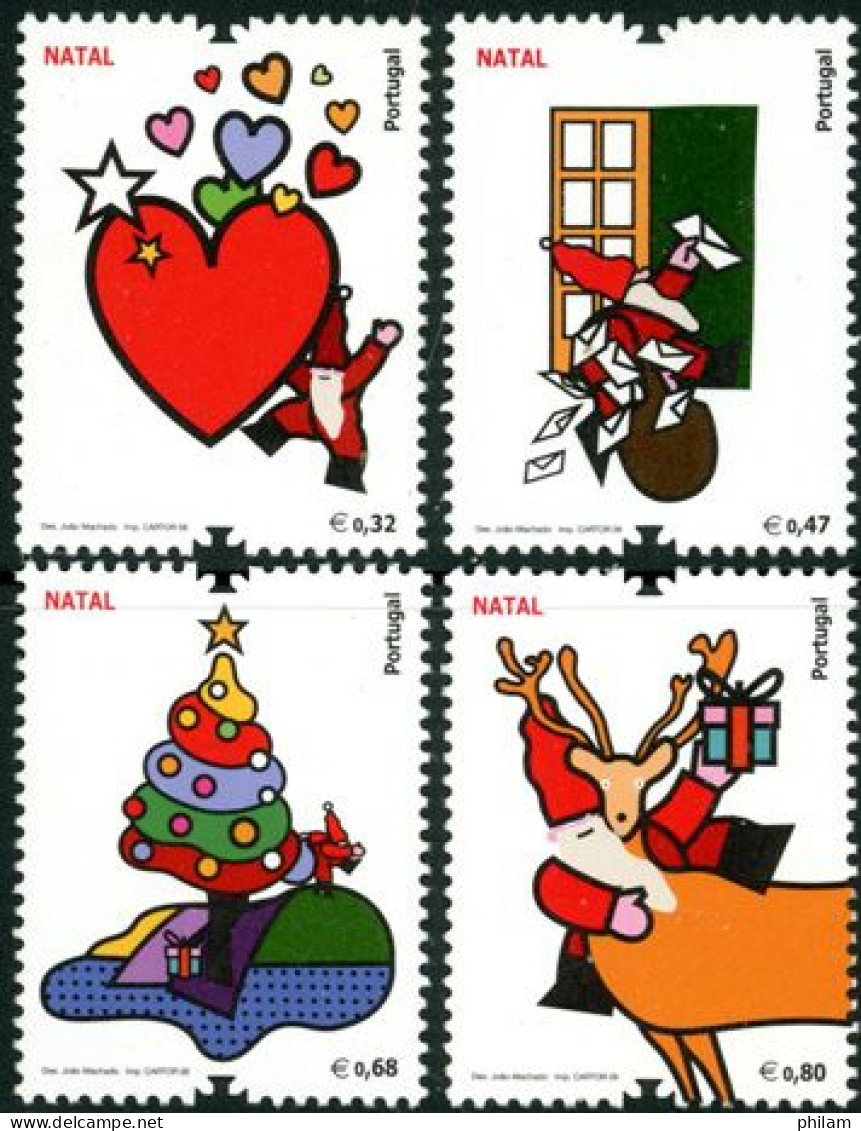 PORTUGAL 2009 - Noël - Dessins Festifs- 4 V. - Unused Stamps