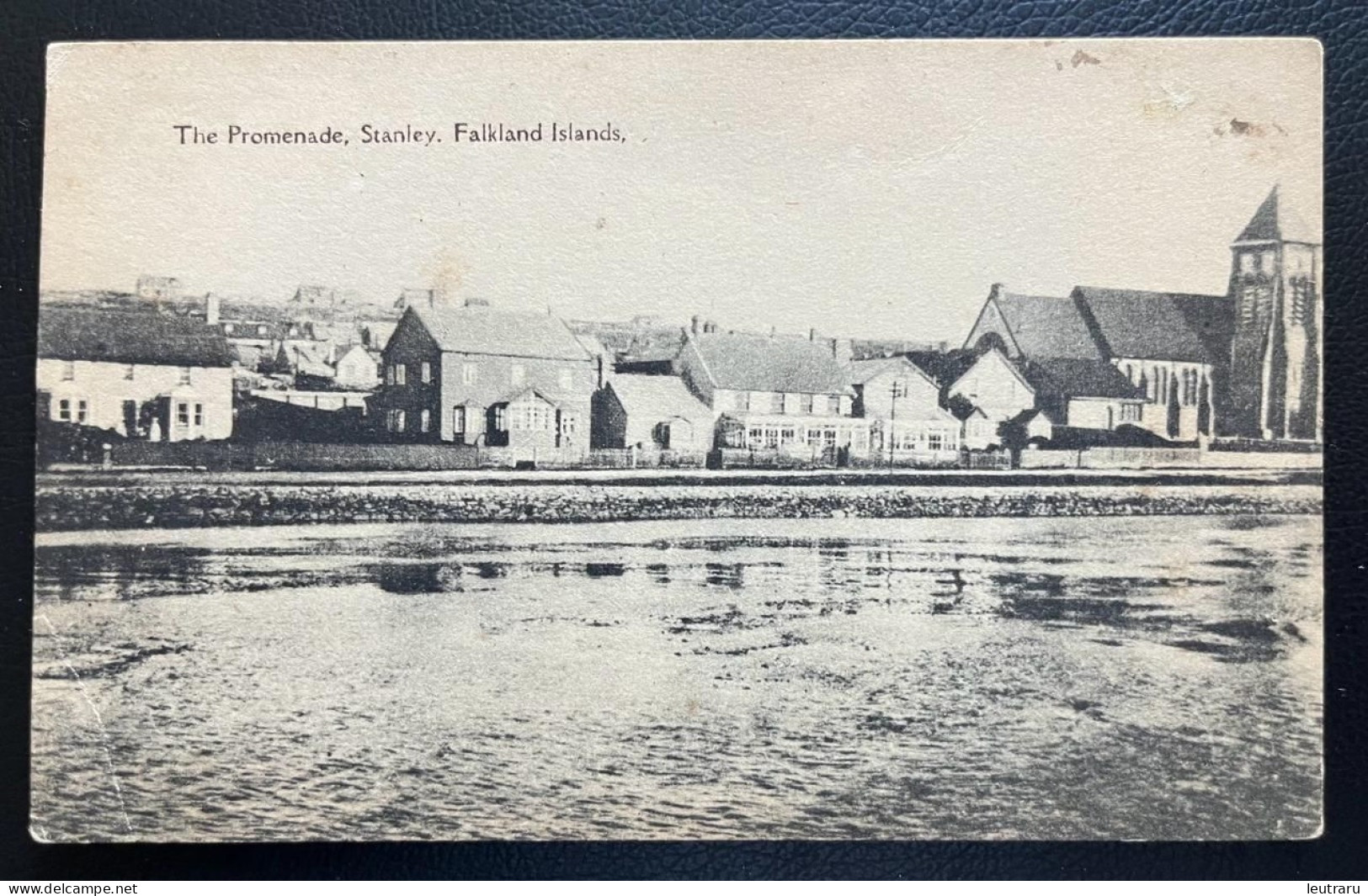 Falkland Islands Stanley The Promenade Old Postcard - Falkland Islands