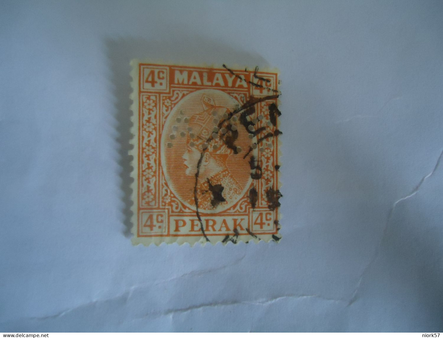 PERAK   MALAYA   PERFINS   USED    STAMPS KINGS - Perak