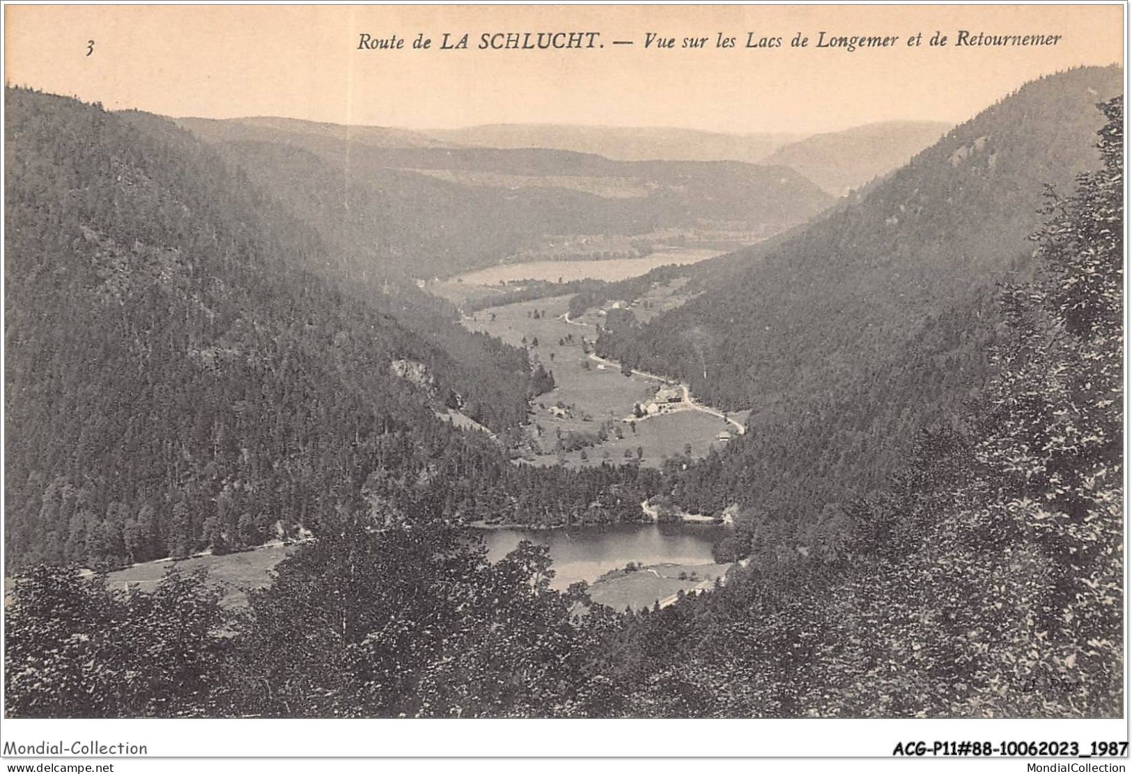 ACGP11-88-0995 - Route De LA SCHLUCHT - Vue Sur Les Lacs De LONGEMER Et De RETOURNEMER - Xonrupt Longemer