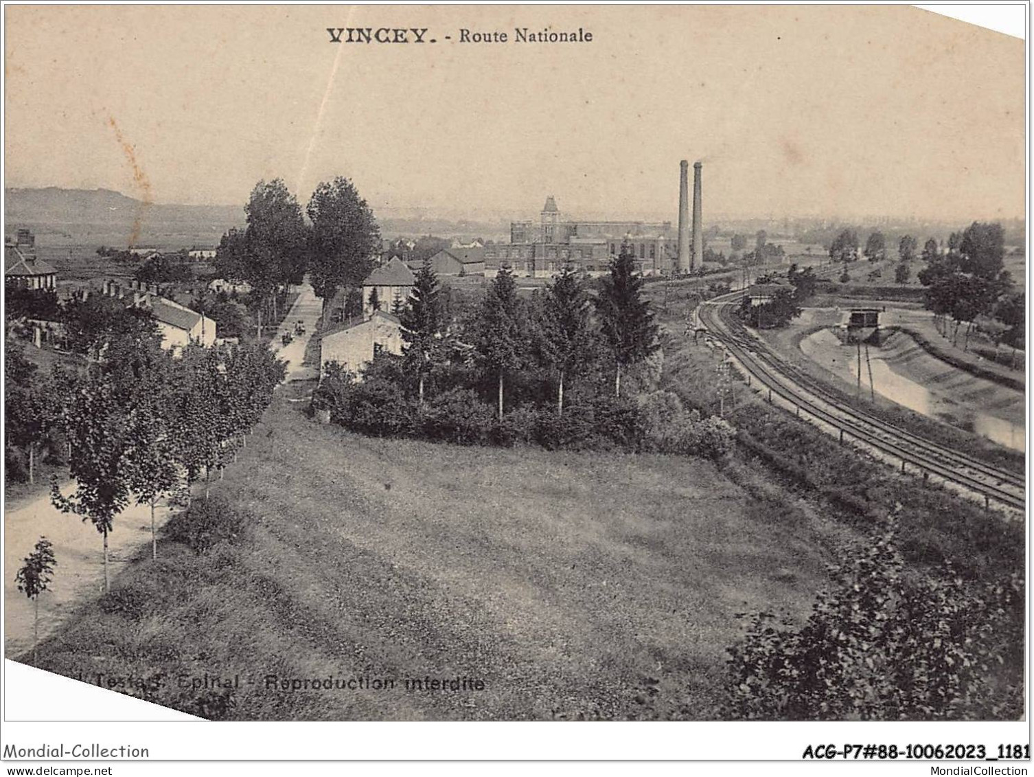 ACGP7-88-0593 - VINCEY - Route Nationale - Vincey