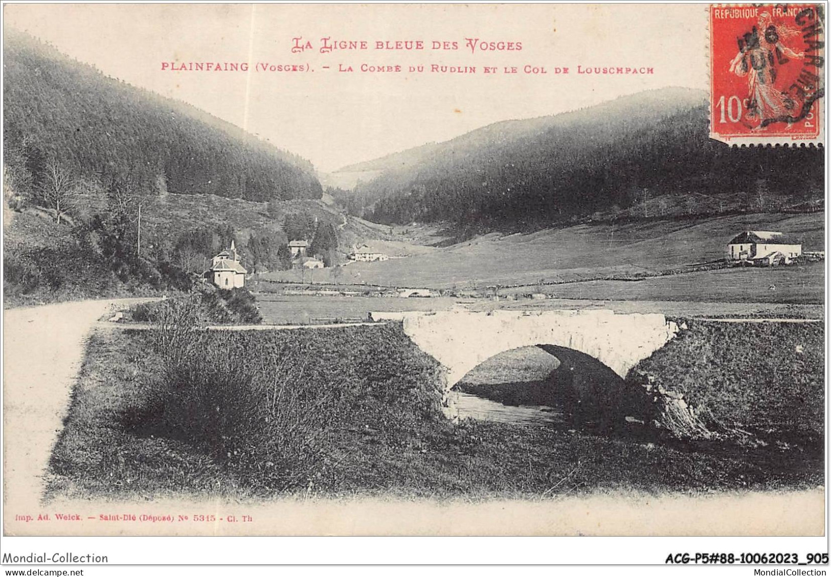 ACGP5-88-0454 - La Ligne Bleue Des Vosges - PLAINFAING - La Combe Du RUDLIN Et Le Col De Louschpach - Plainfaing