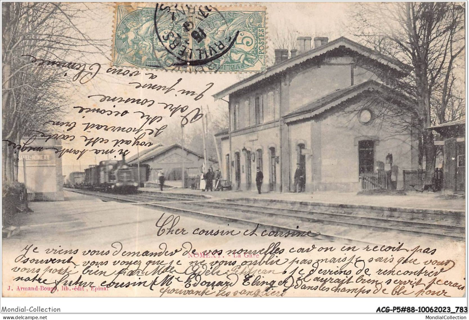 ACGP5-88-0393 - NOMEXY - La Gare AVEC TRAIN - Nomexy