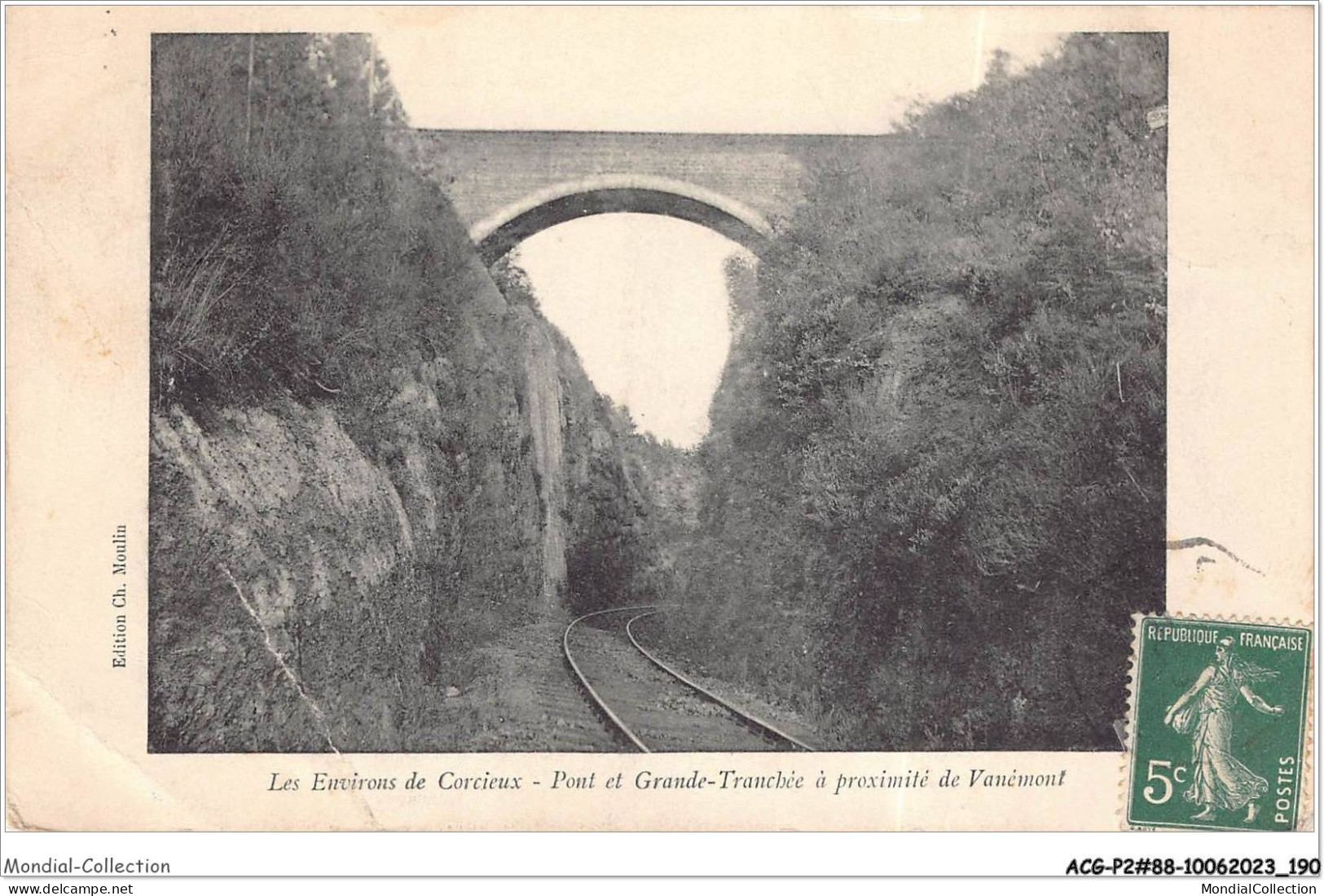 ACGP2-88-0095 - Les Environs De CORCIEUX - Pont Et Grande-tranchéé A Proximité De Vanémont - Corcieux