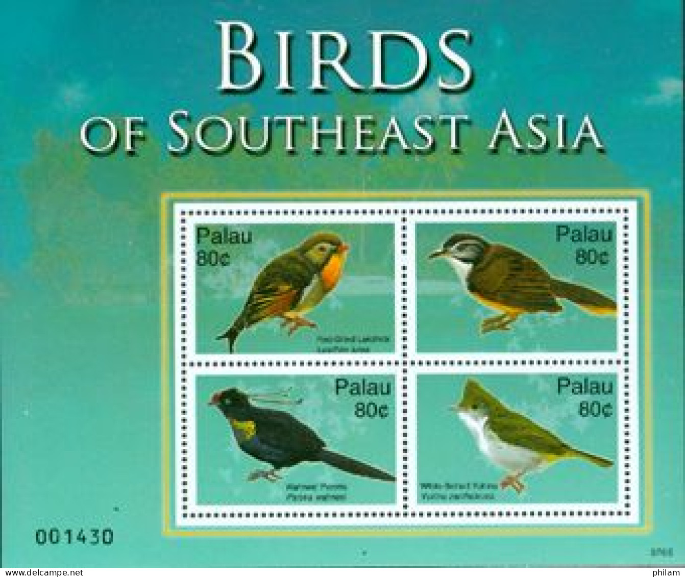 PALAU 2007 - Oiseaux D'Asie Du Sud Est - Feuillet (Leiothrix) - Passeri