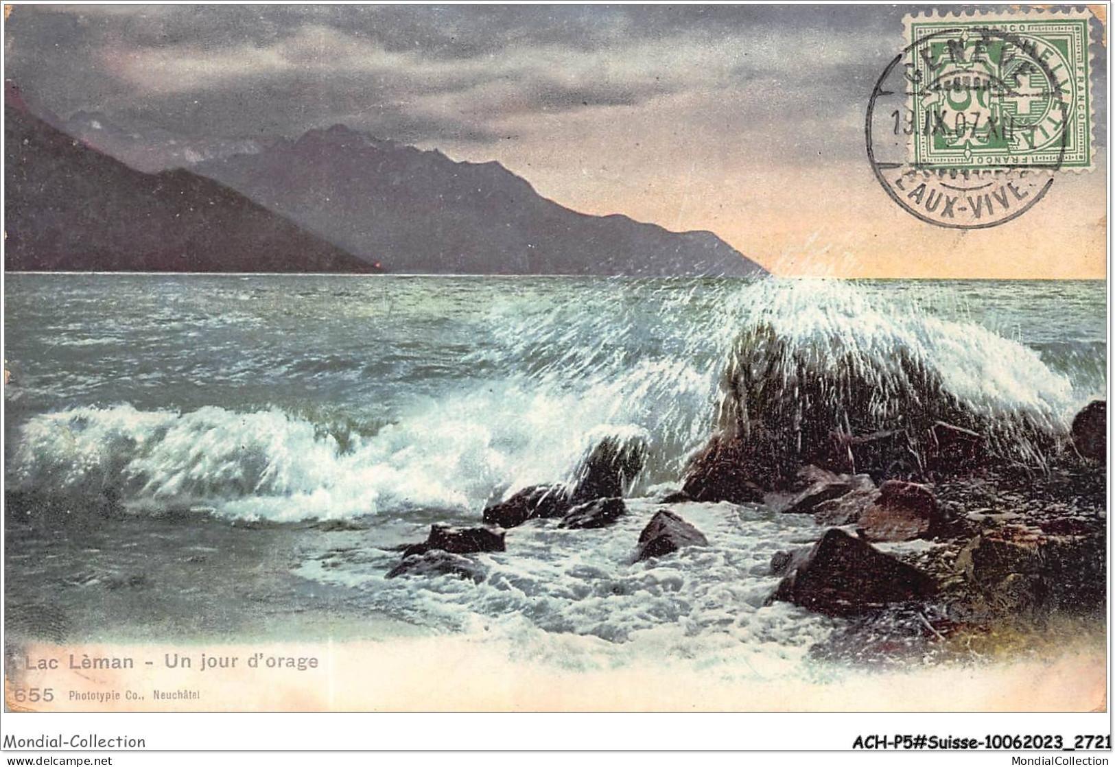 ACH-P5-SUISSE- 0357 - Lac LEMAN - Un Jour D'orage - Autres & Non Classés