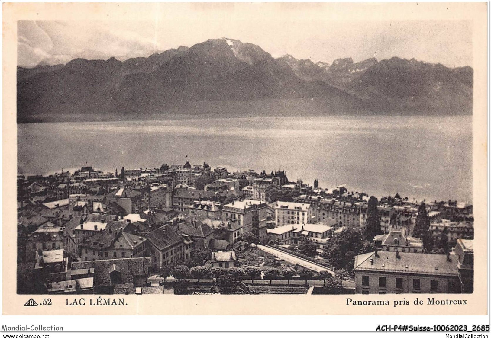 ACH-P4-SUISSE- 0339 - Lac LEMAN - Panorama Pris De MONTREUX - Autres & Non Classés