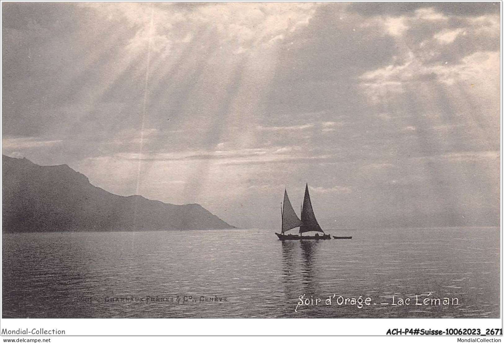 ACH-P4-SUISSE- 0332 - Soir D'orage - Lac LEMAN - Autres & Non Classés