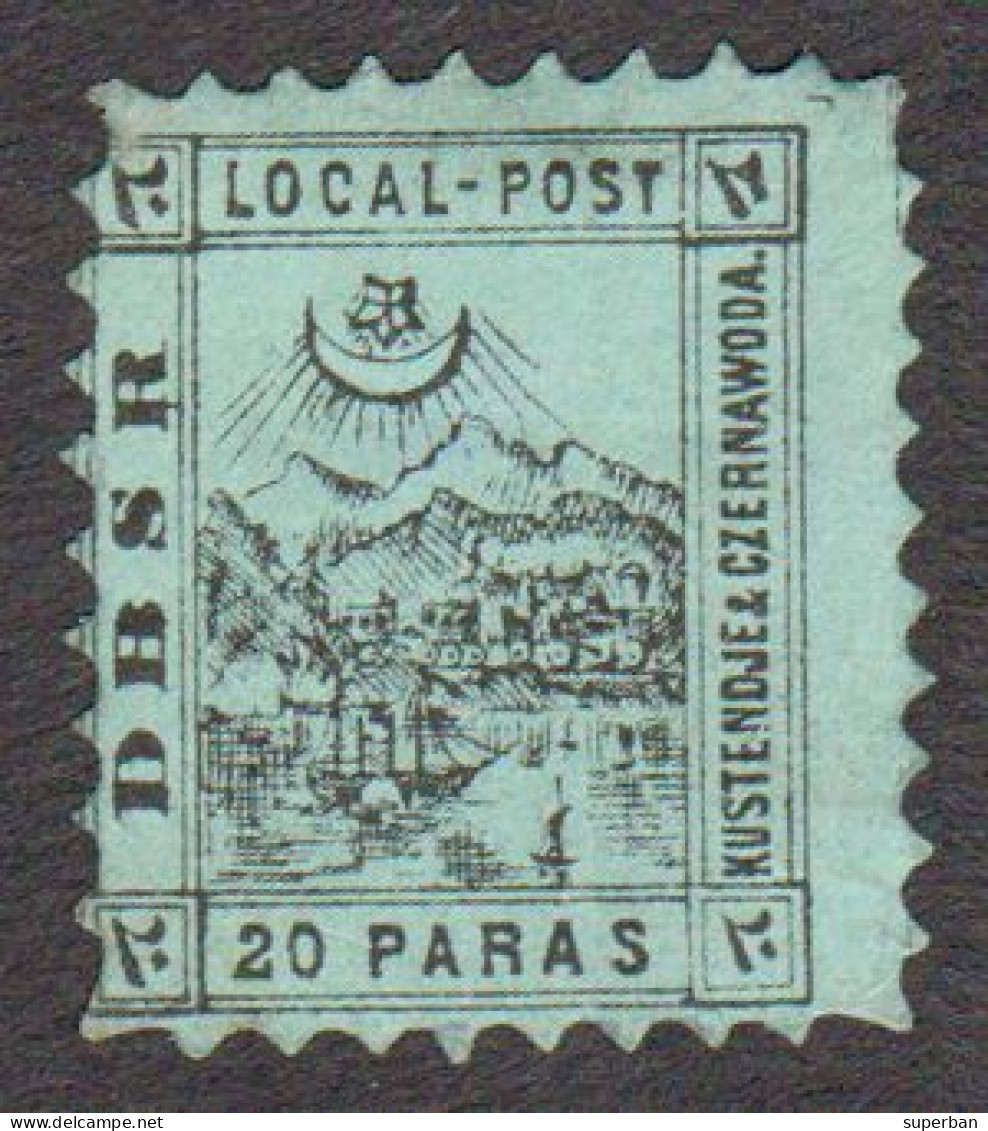 ROMANIA & TURKEY / OTTOMAN EMPIRE - 1867 - DBSR / LOCAL POST : KUSTENDJIE & CZERNAWODA - 20 PARAS - MH (an369) - Steuermarken