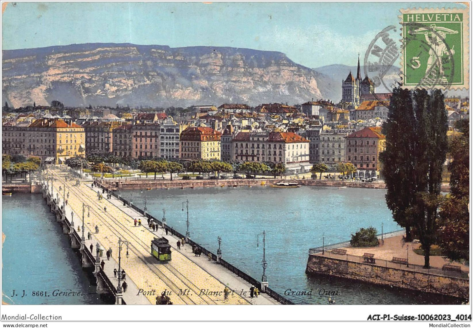 ACIP1-SUISSE-0043 - GENEVE - PONT DU MONT-BLANC ET LE GRAND QUAI - Genève