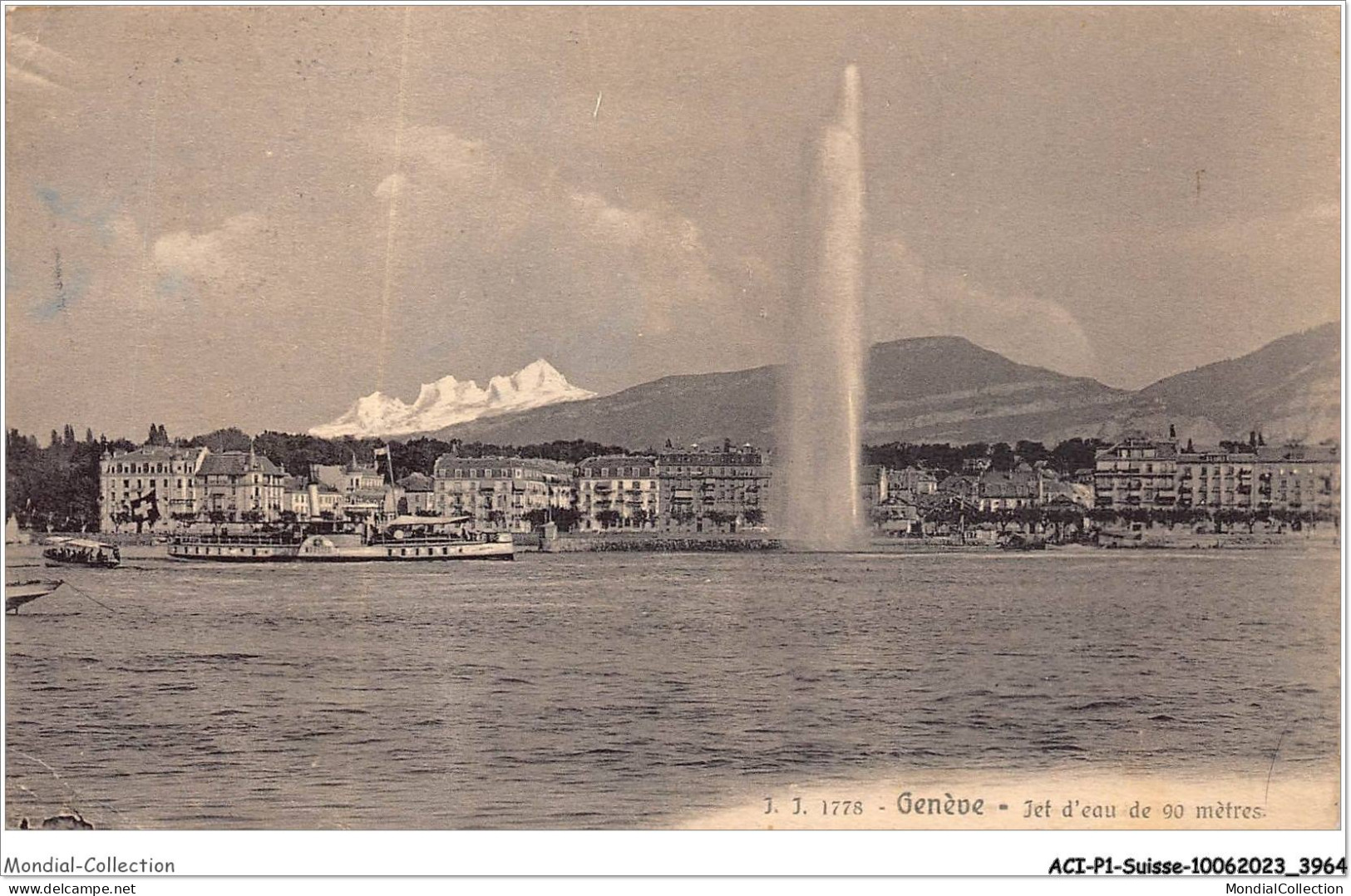 ACIP1-SUISSE-0018 - GENEVE - JET D'EAU DE 90 METRES - Genève