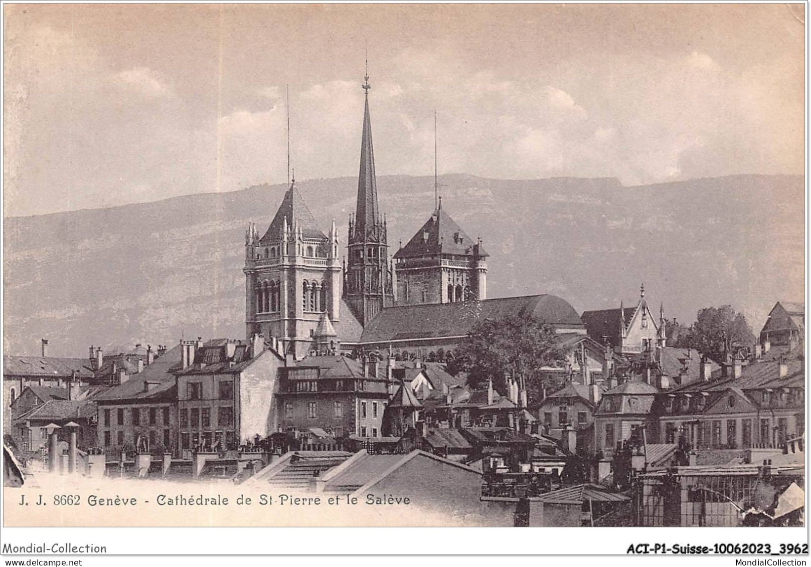 ACIP1-SUISSE-0017 - GENEVE - CATHEDRALE DE ST-PIERRE ET LE SALEVE - Genève