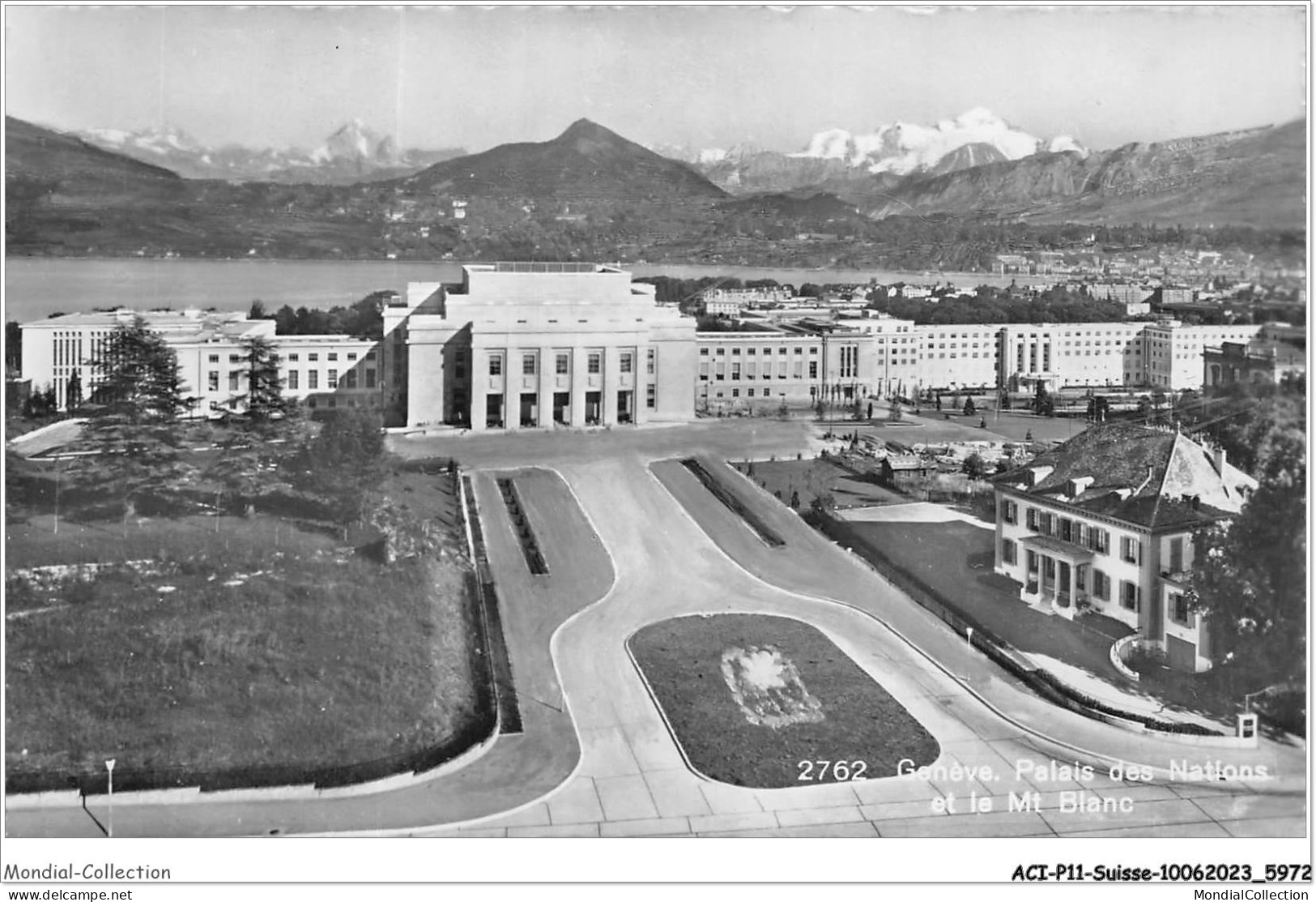 ACIP11-SUISSE-0955 - GENEVE - PALAIS DES NATIONS ET LE MONT BLANC - Genève