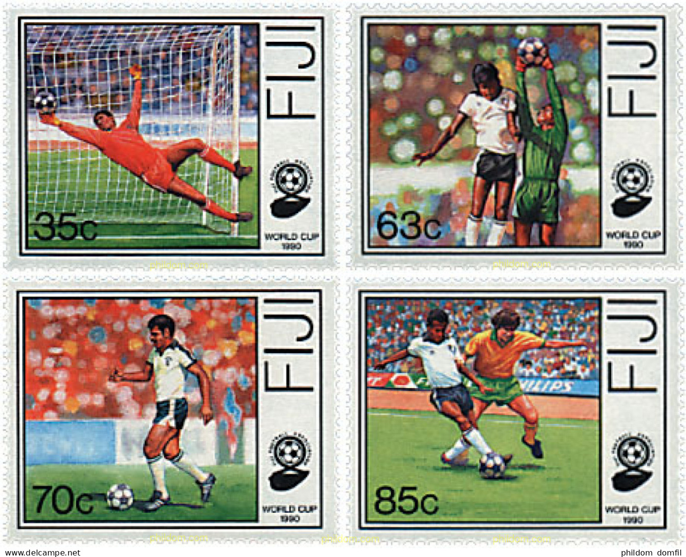 727348 HINGED FIJI 1989 COPA DEL MUNDO DE FUTBOL. ITALIA-90 - Fidji (1970-...)