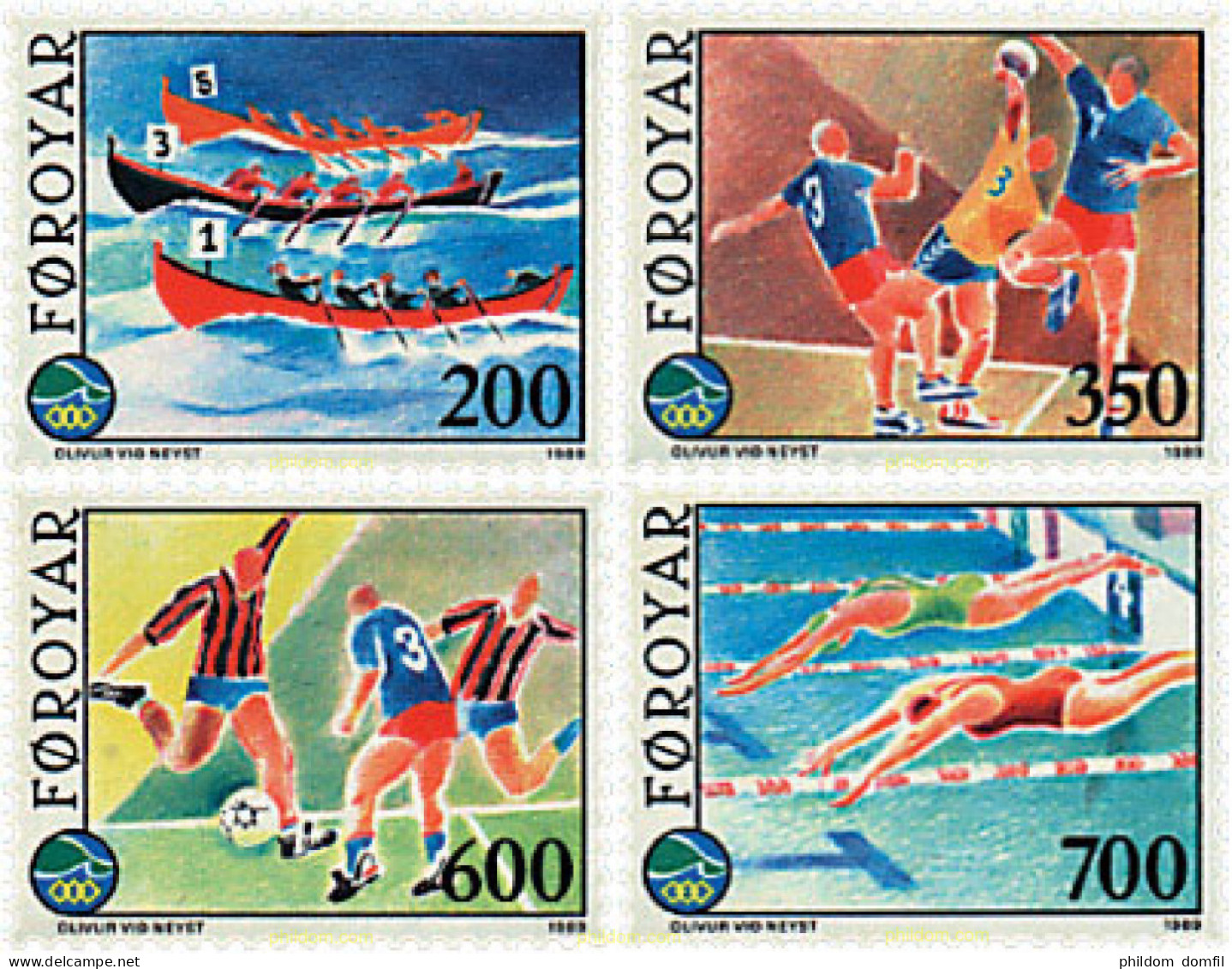 727347 HINGED FEROE 1989 JUEGOS DEPORTIVOS DE LAS ISLAS - Färöer Inseln