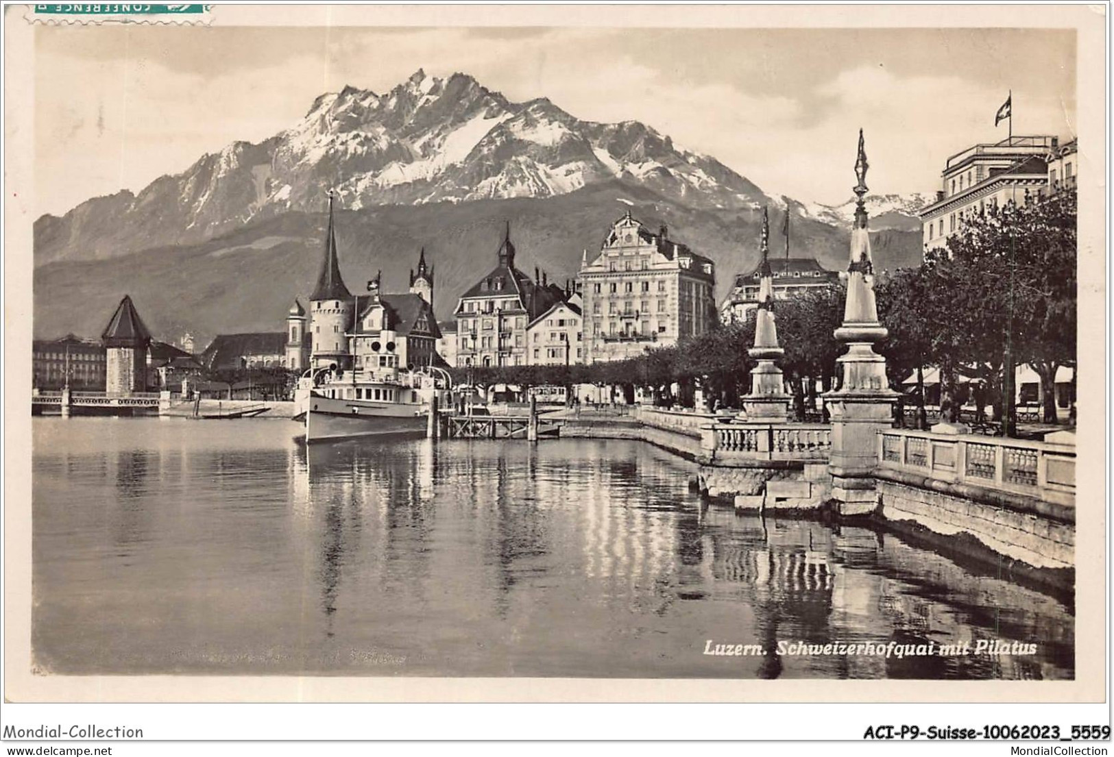 ACIP9-SUISSE-0748 - LUZERN - SCHWEIZERRHOFQUAI MIT PILATUS - Lucerne