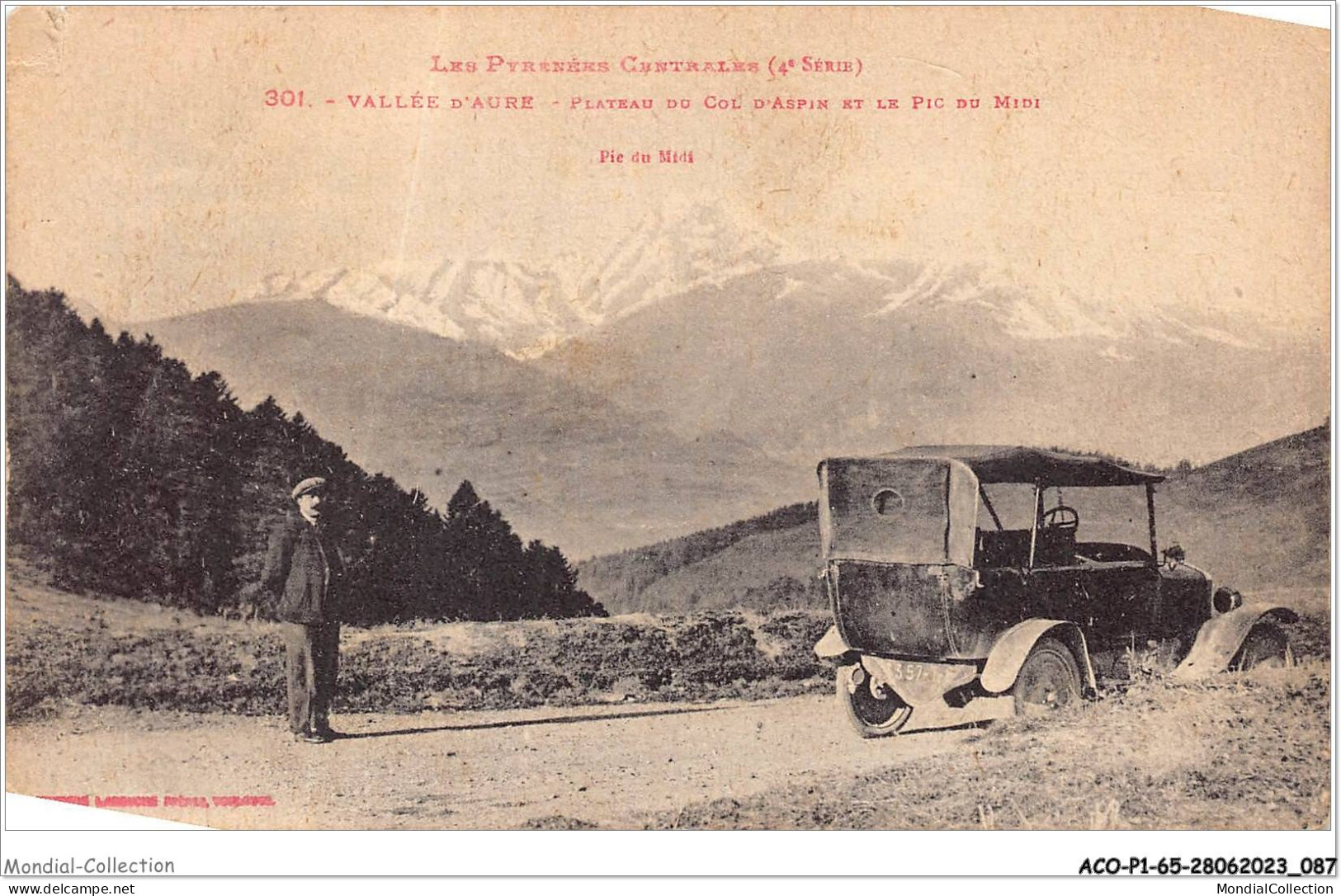 ACOP1-65-0045 - VALLEE D'AURE - Plateau Du Col D'aspin Et Le Pic Du Midi - Vielle Aure