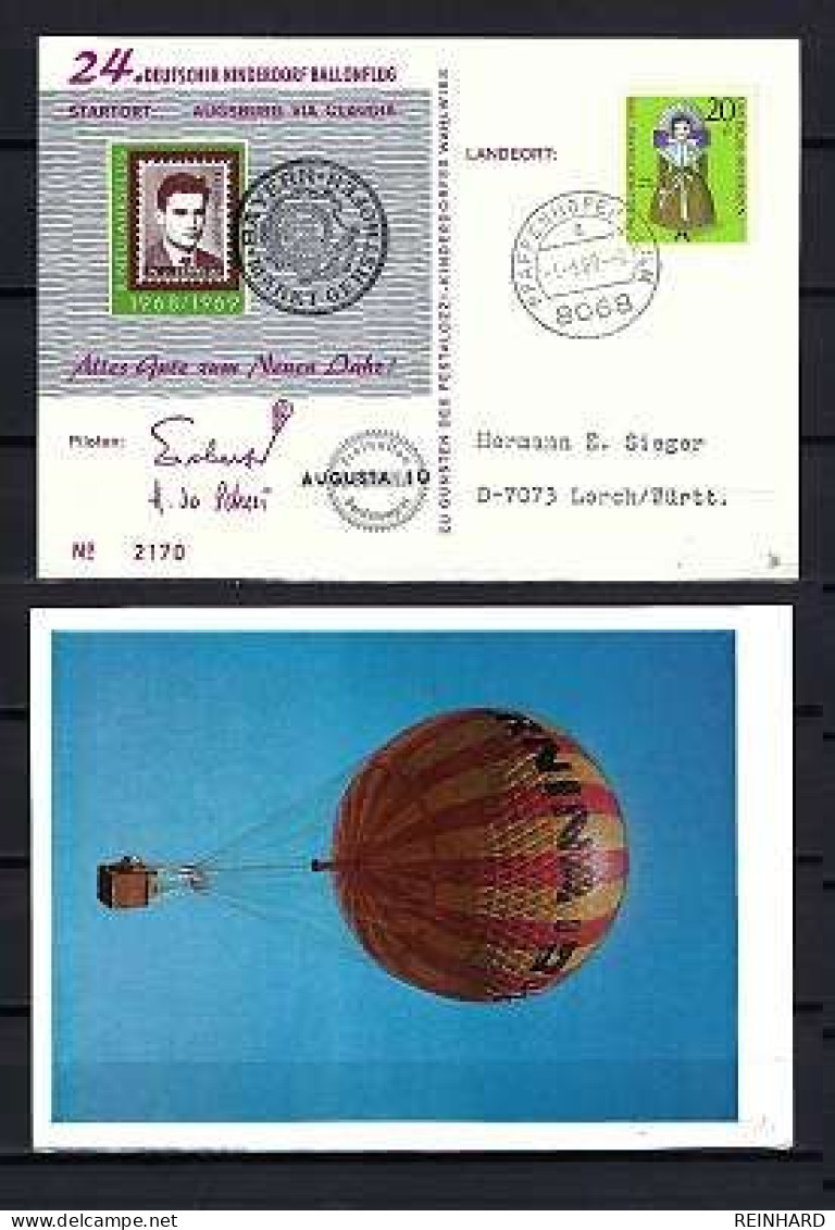 24. DEUTSCHER KINDERDORF BALLONFLUG Augsburg - Pfaffenhofen 1.1.1969 - Siehe Bild - Storia Postale