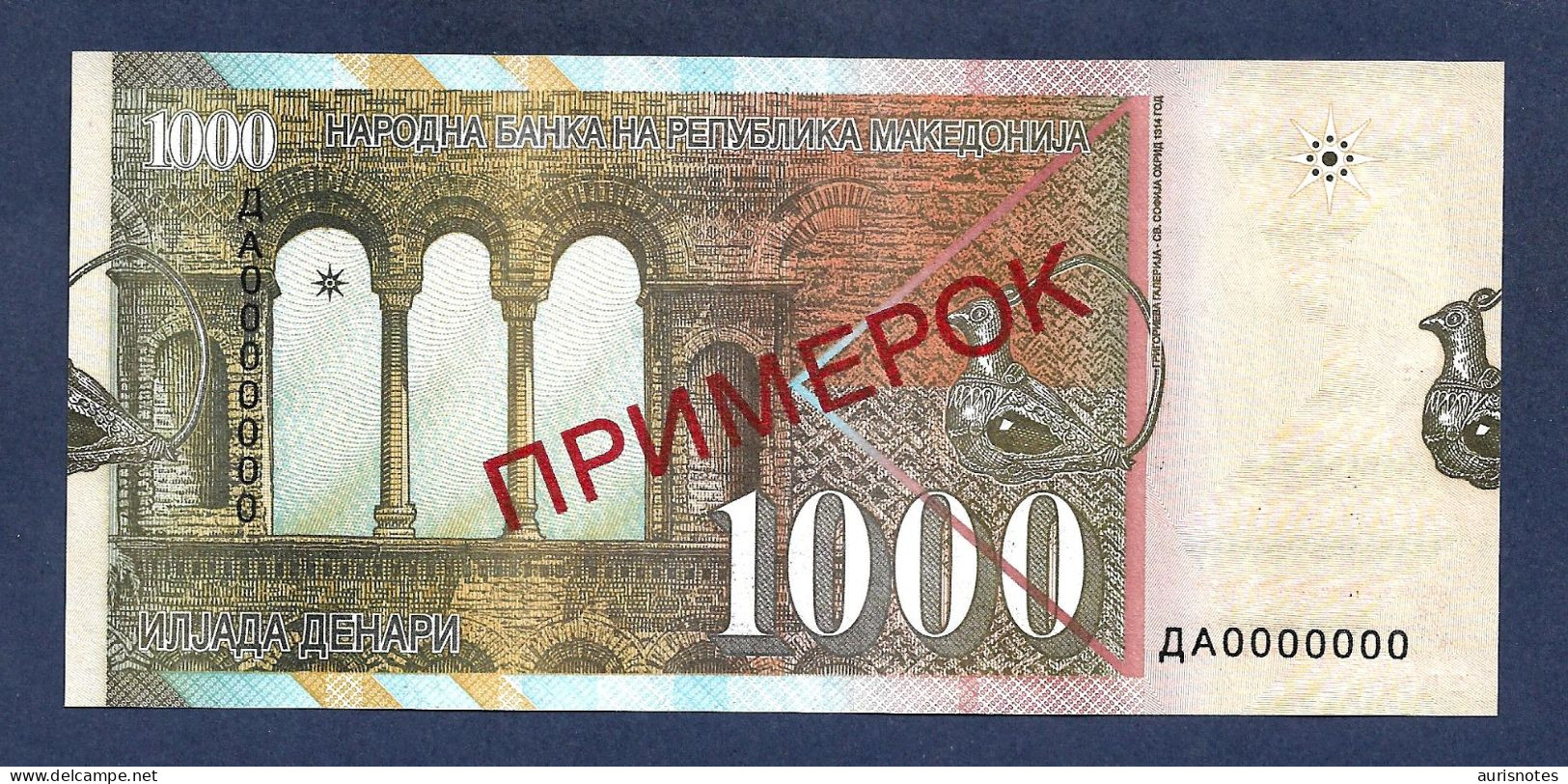 Macedonia 1000 Denari 1996 Specimen P18 UNC - Macedonia Del Nord