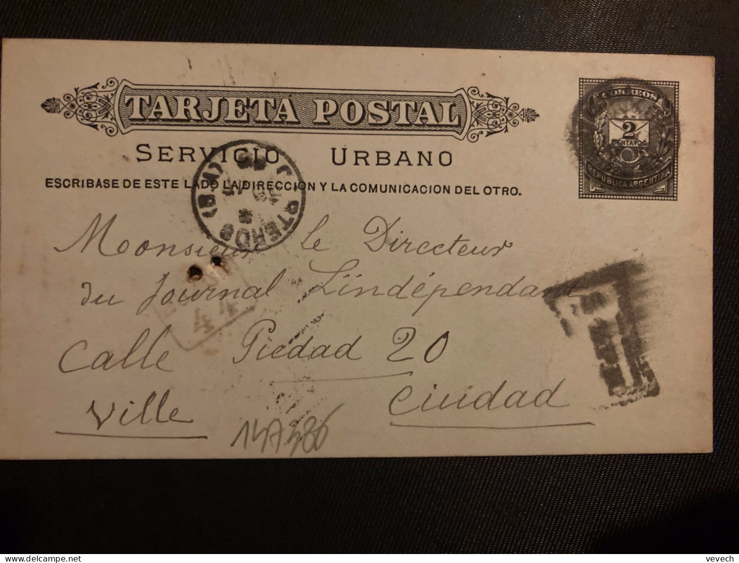 CP EP 2c OBL.  + Datée 29 Mai 87 BUENOS AYRES - Storia Postale