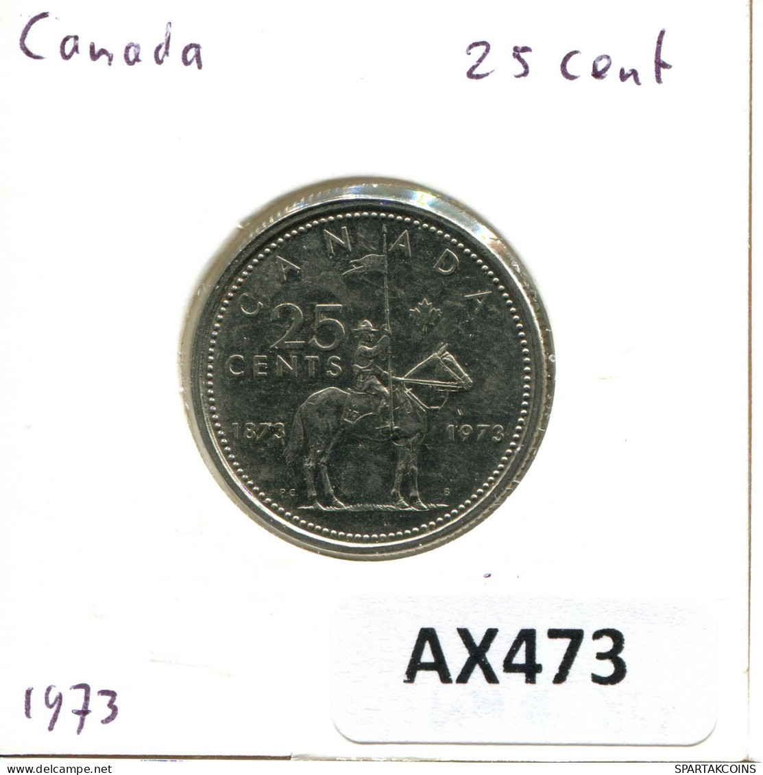 25 CENTS 1973 CANADA Moneda #AX473.E.A - Canada
