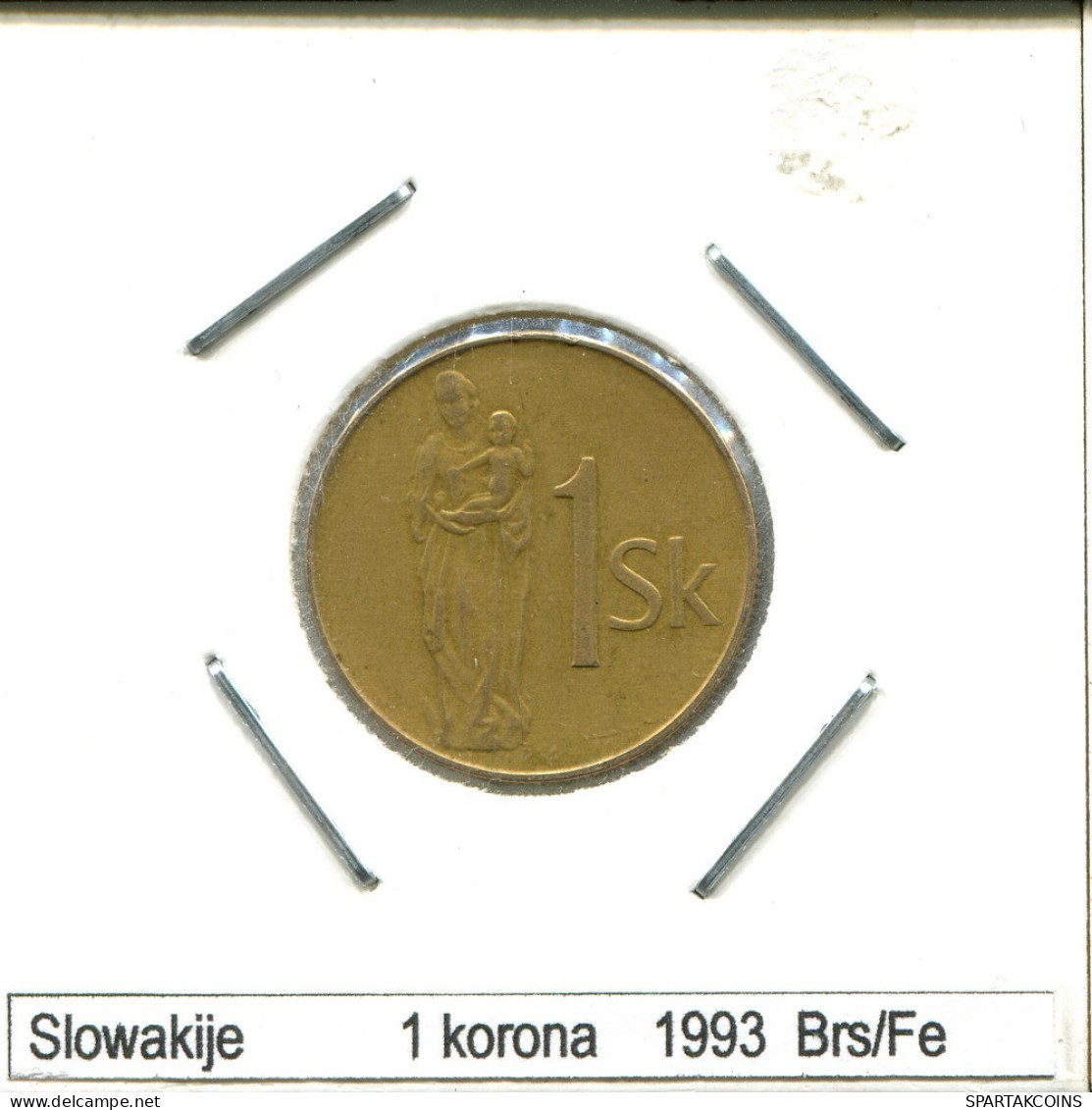 1 KORUN 1993 SLOWAKEI SLOVAKIA Münze #AS566.D.A - Slovakia