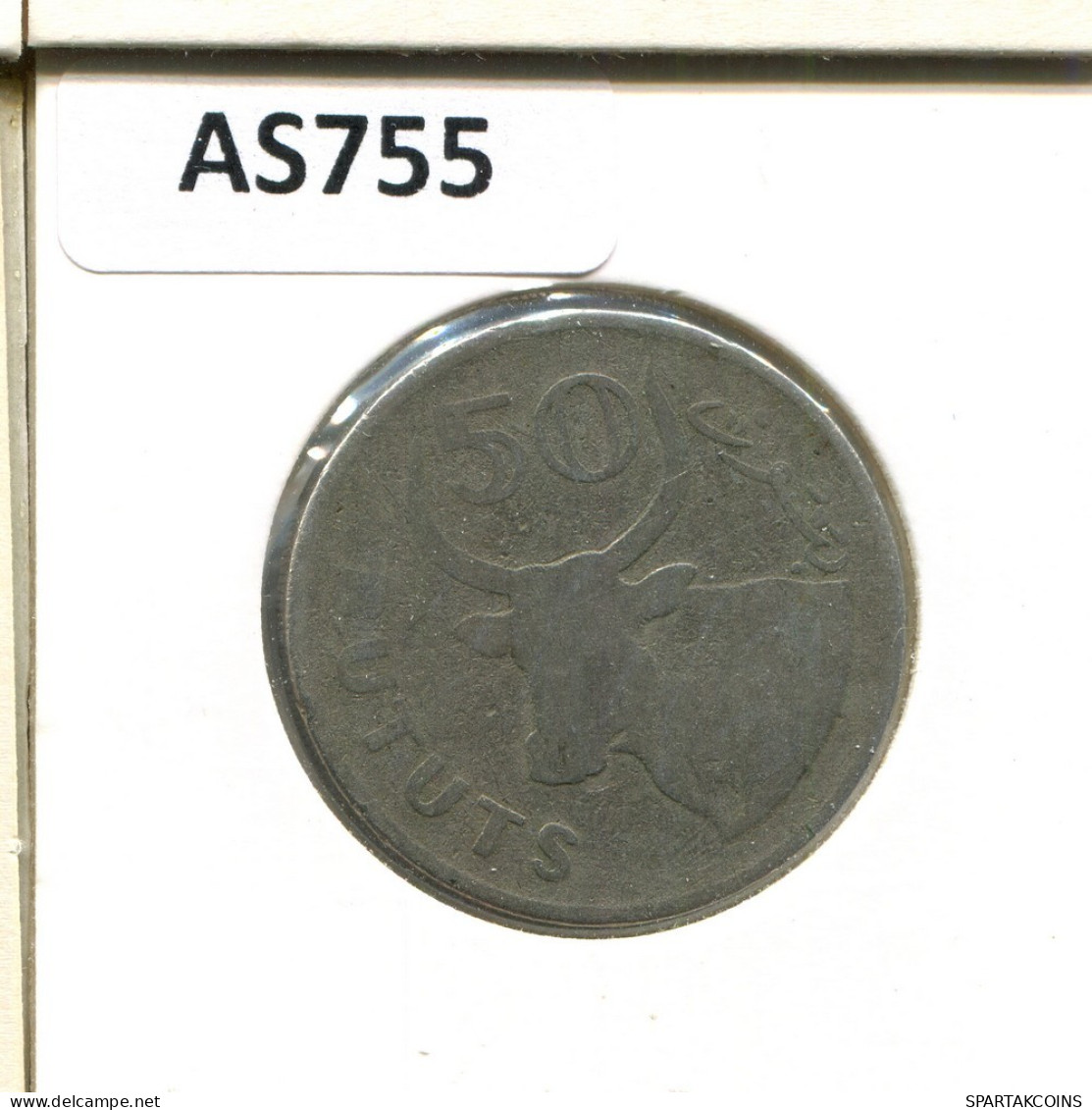 50 BUTUTS 1971 GAMBIA Moneda #AS755.E.A - Gambie