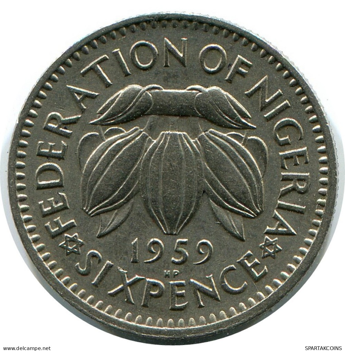 6 PENCE 1959 NIGERIA Moneda #AP914.E.A - Nigeria
